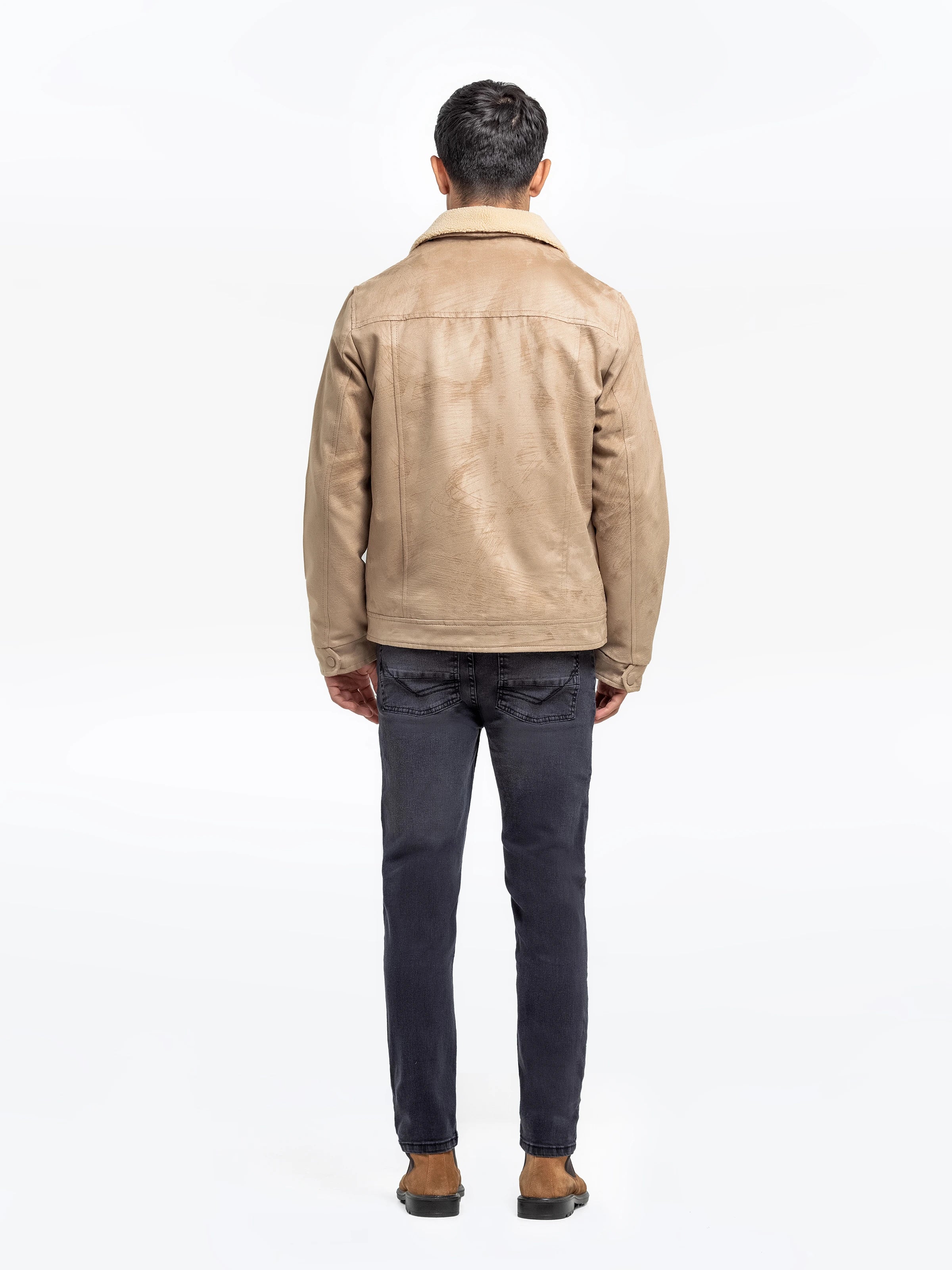 Fur Collar Suede Jacket - EMTJ24-033 - Image 5