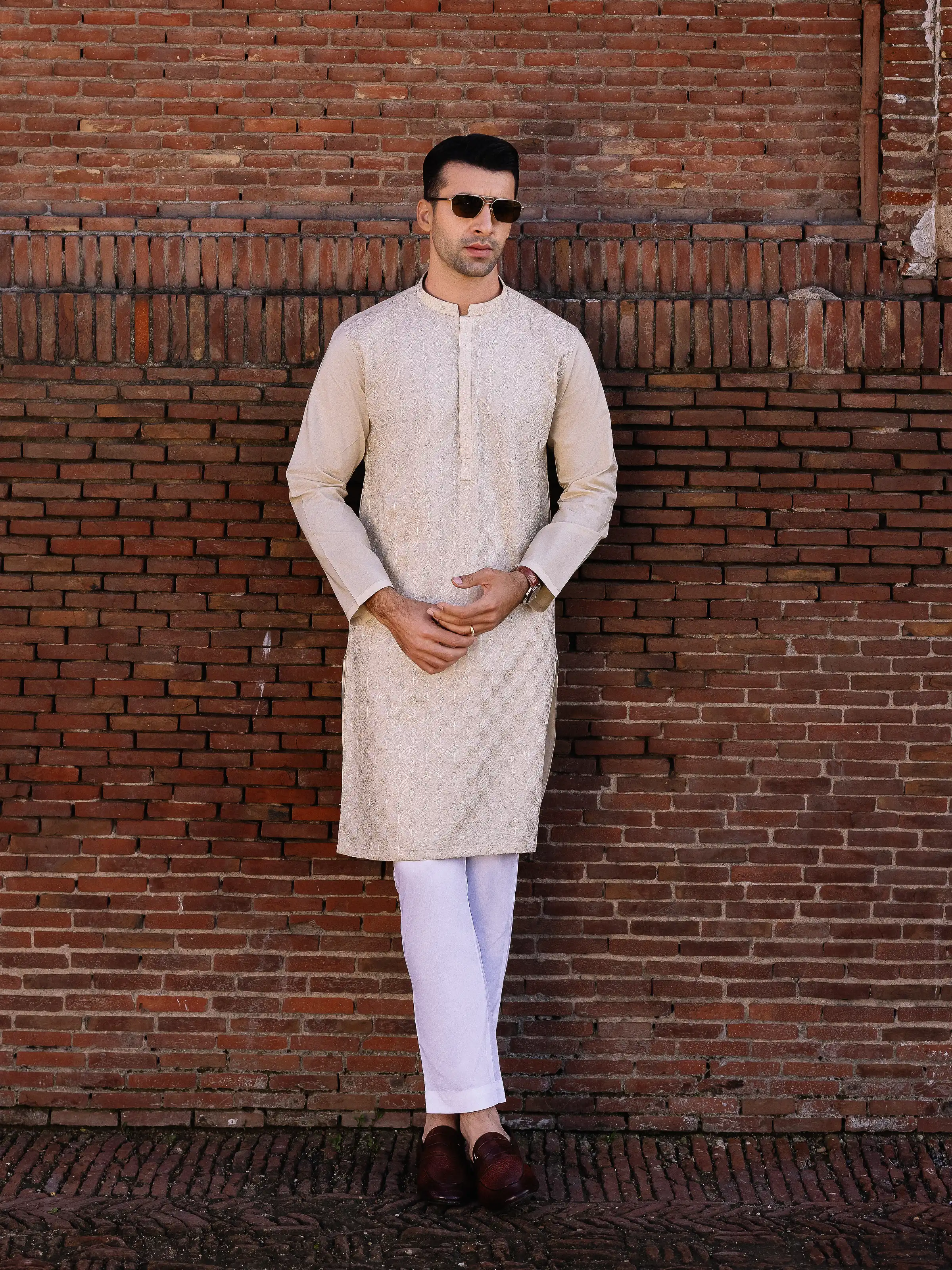 Embroidered Cotton Kurta - EMTK25-99492