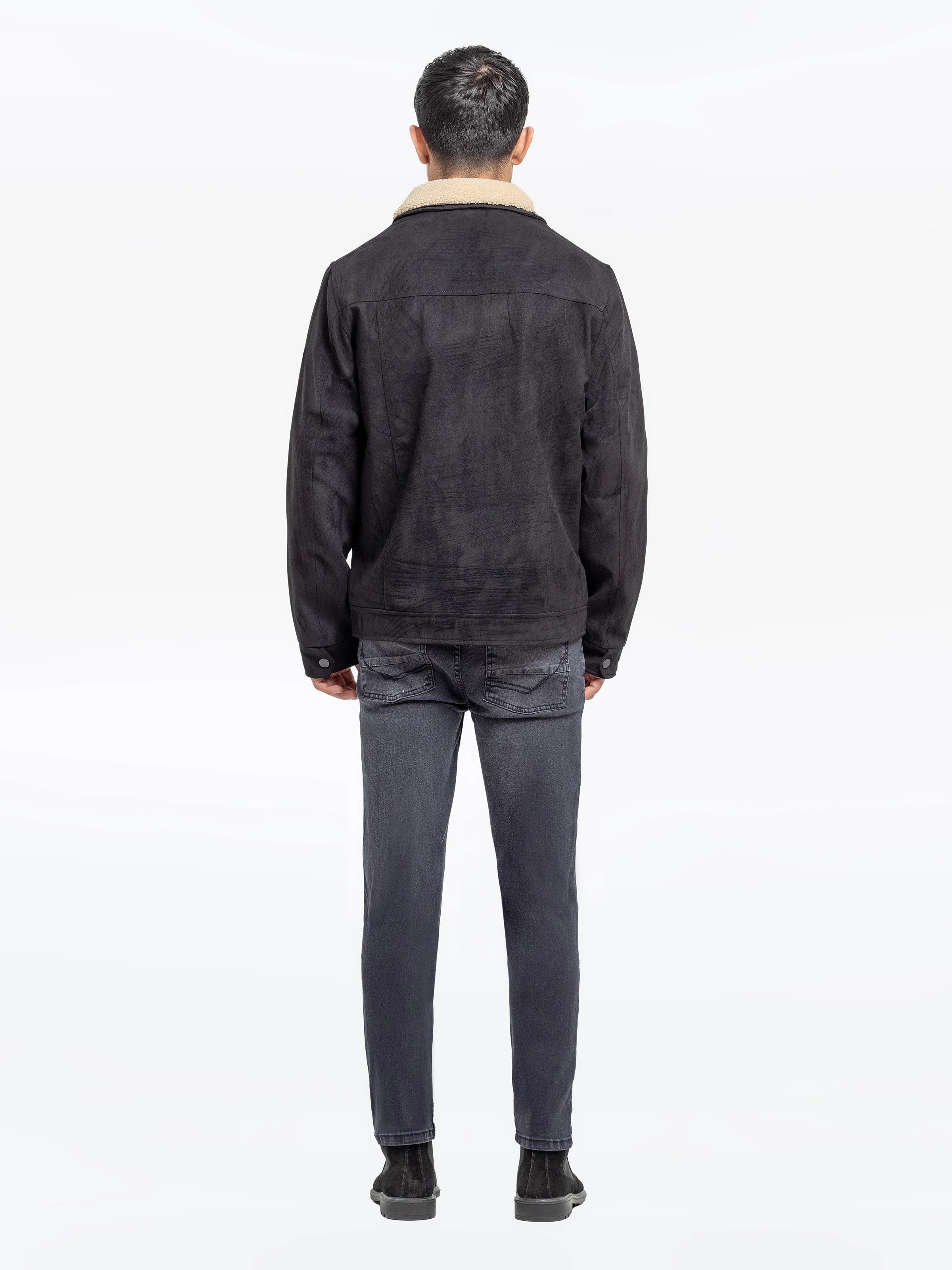 Fur Collar Suede Jacket - EMTJ24-034 - Image 7