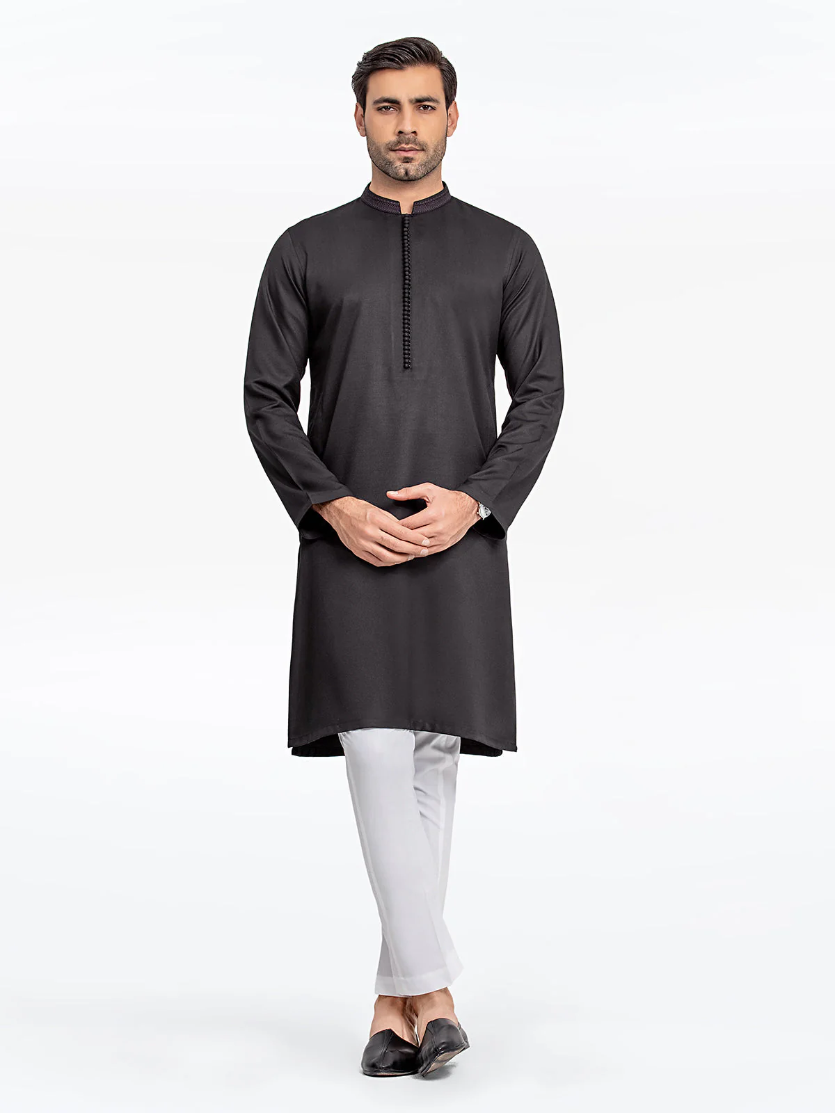 Embroidered Dobby Kurta - EMTK24-99427