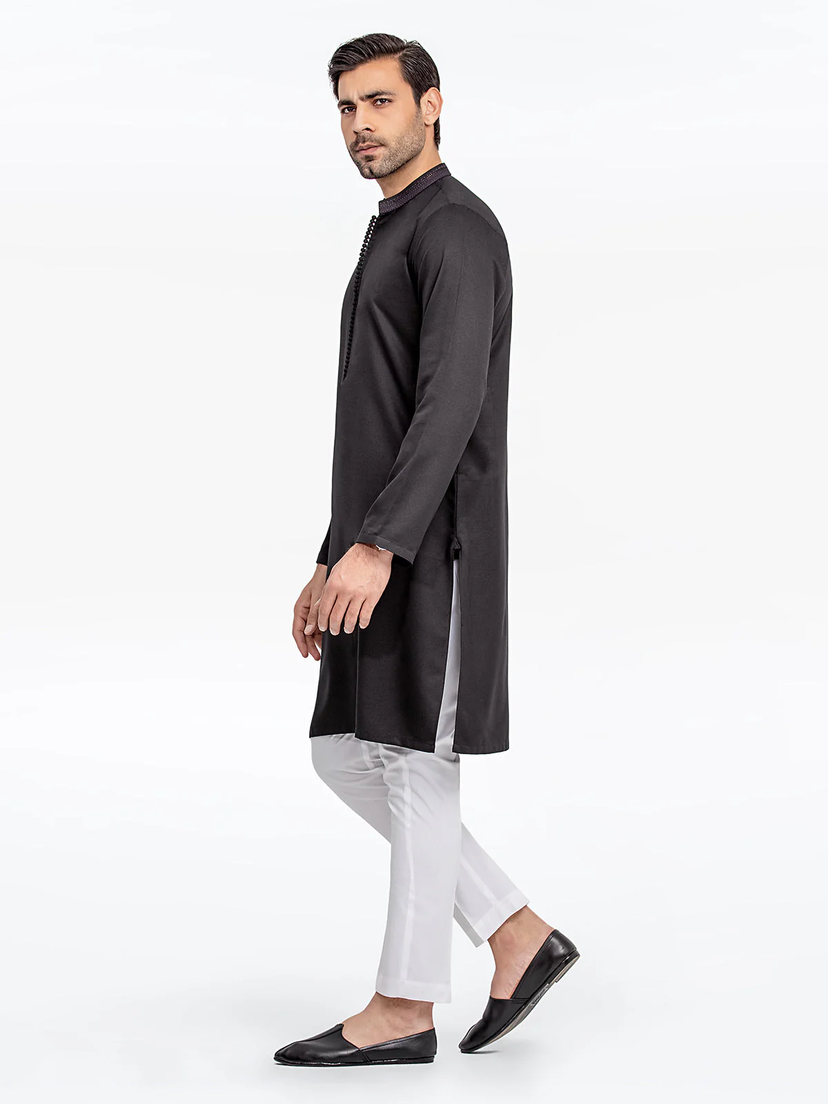 Embroidered Dobby Kurta - EMTK24-99427 - Image 3