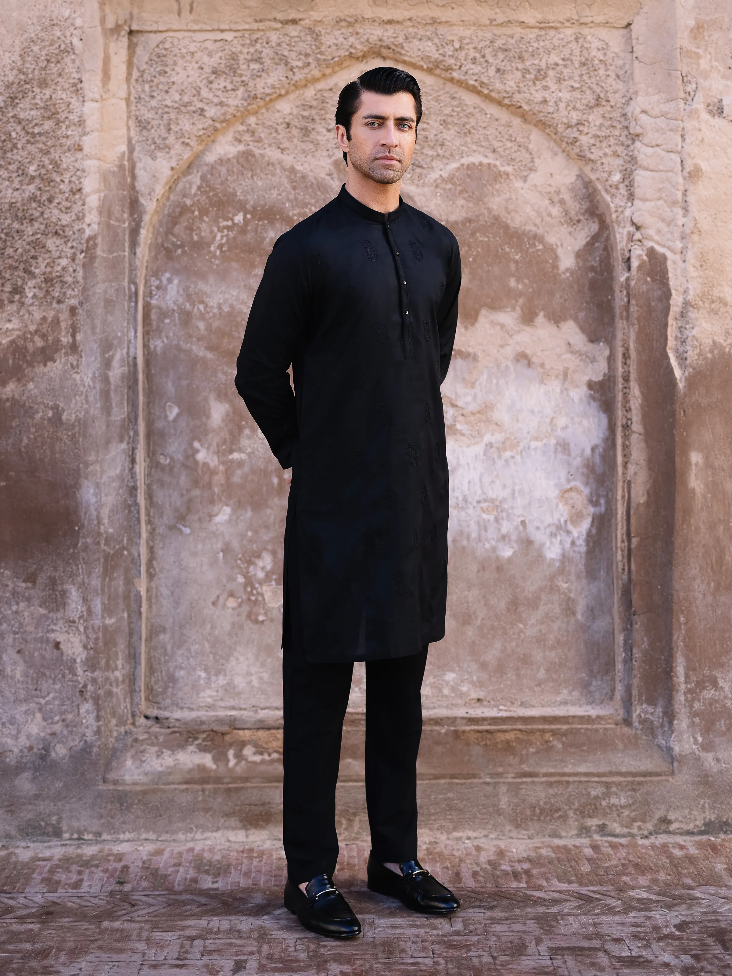Embroidered Cotton Kurta - EMTK25S-99494