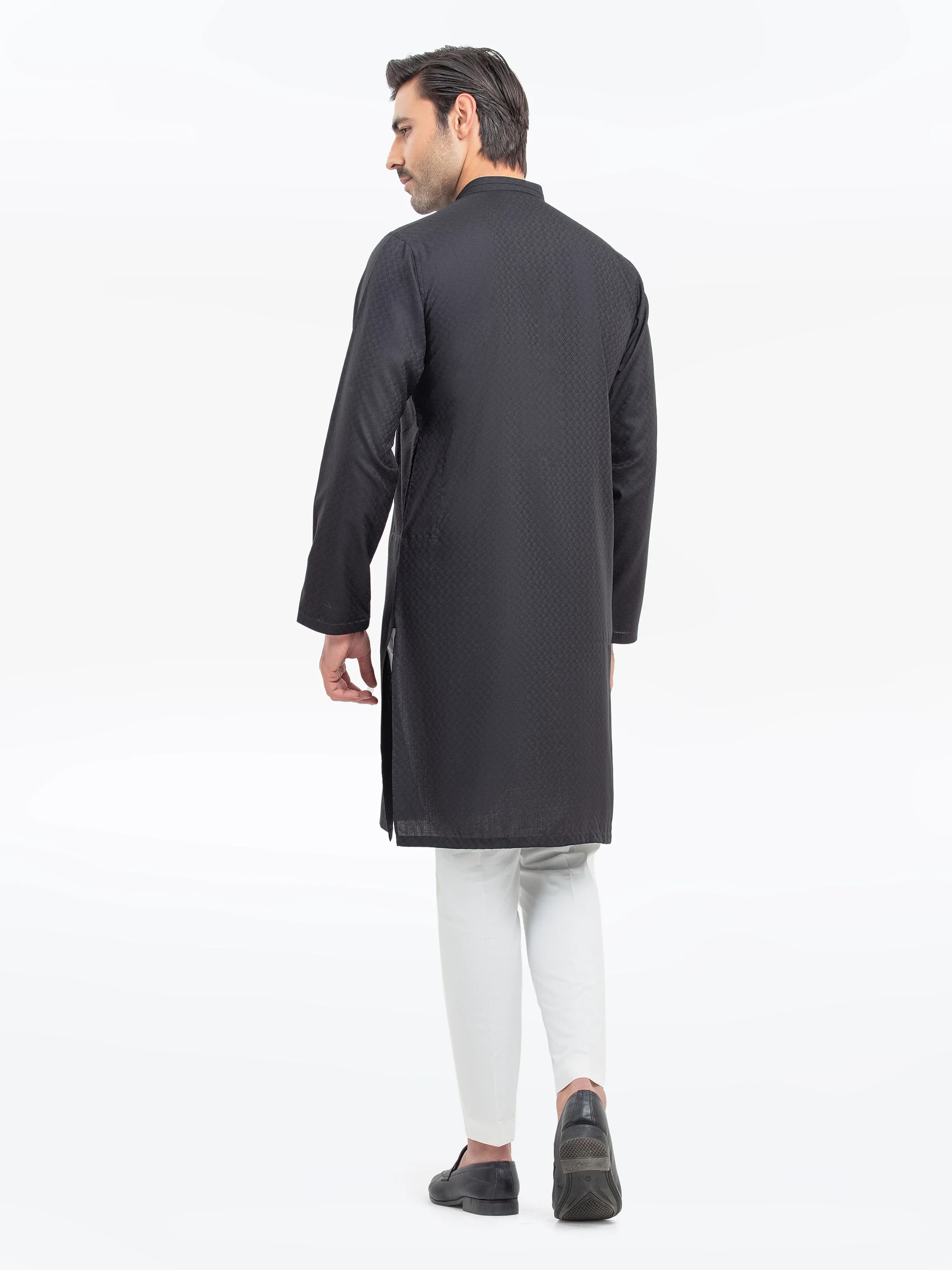 Embroidered Dobby Kurta - EMTK5-99529 - Image 5