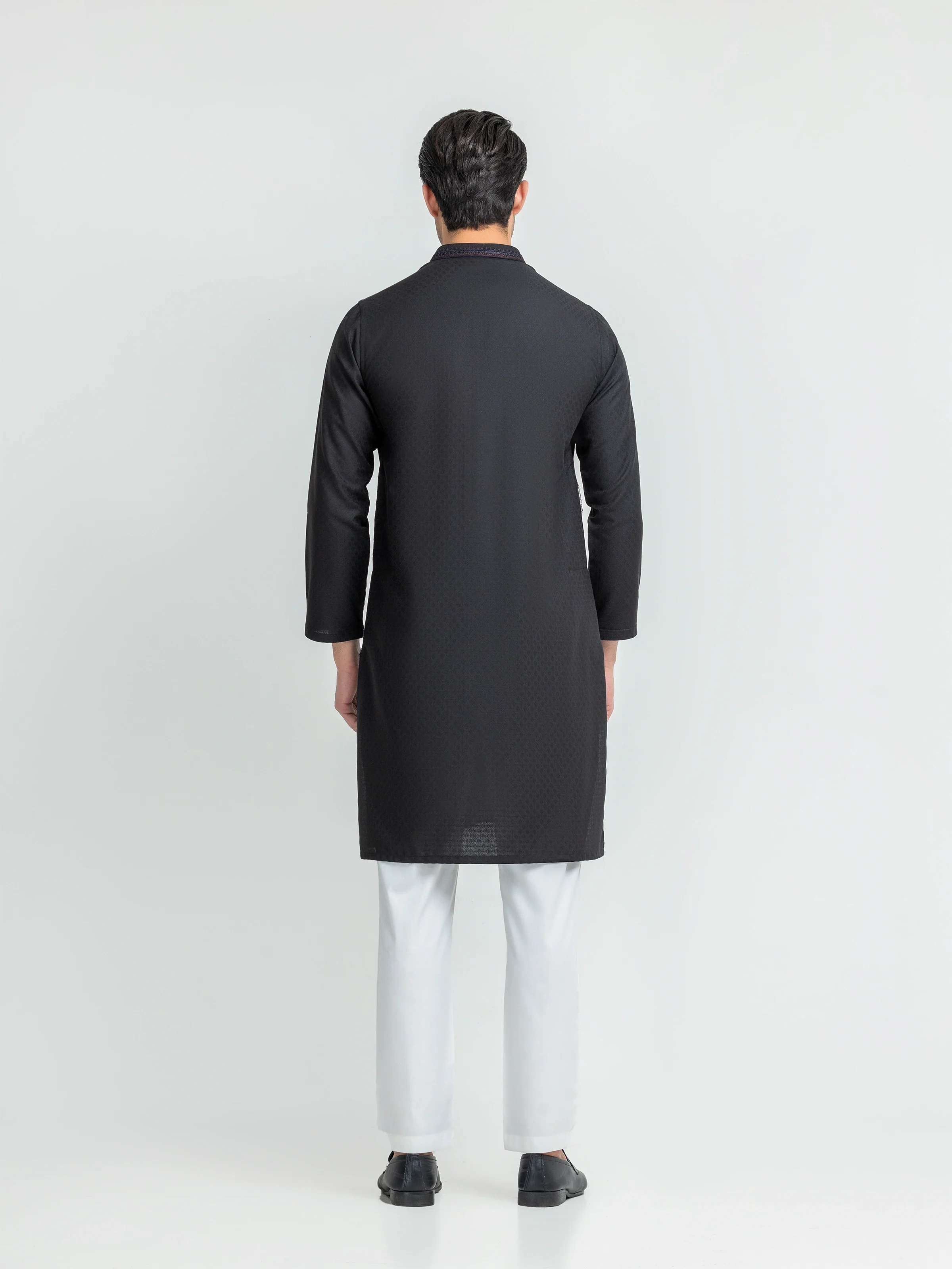 Embroidered Jacquard Kurta - EMTK5-99633 - Image 5