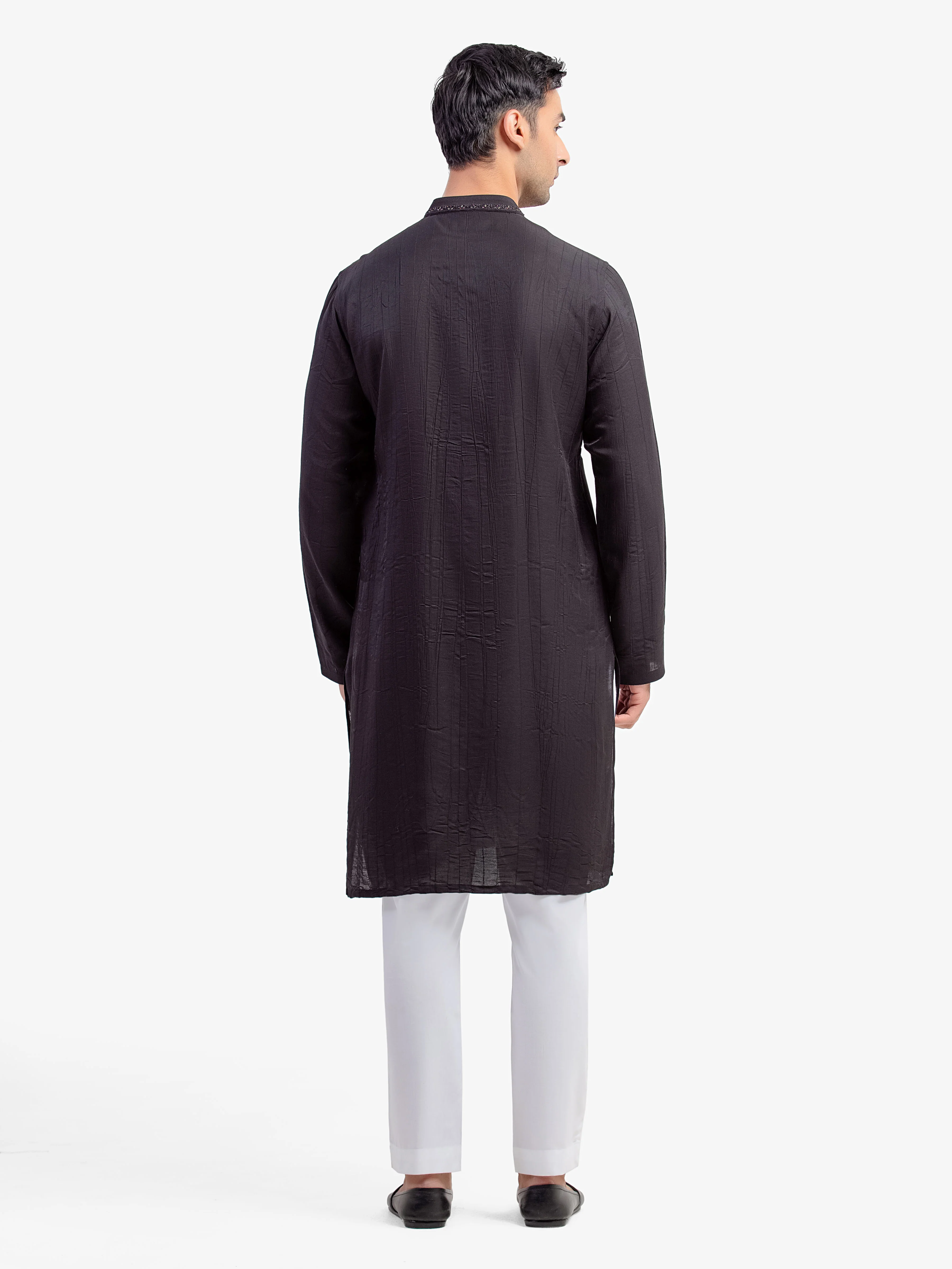 Embroidered Silk Kurta - EMTKC5-155 - Image 4