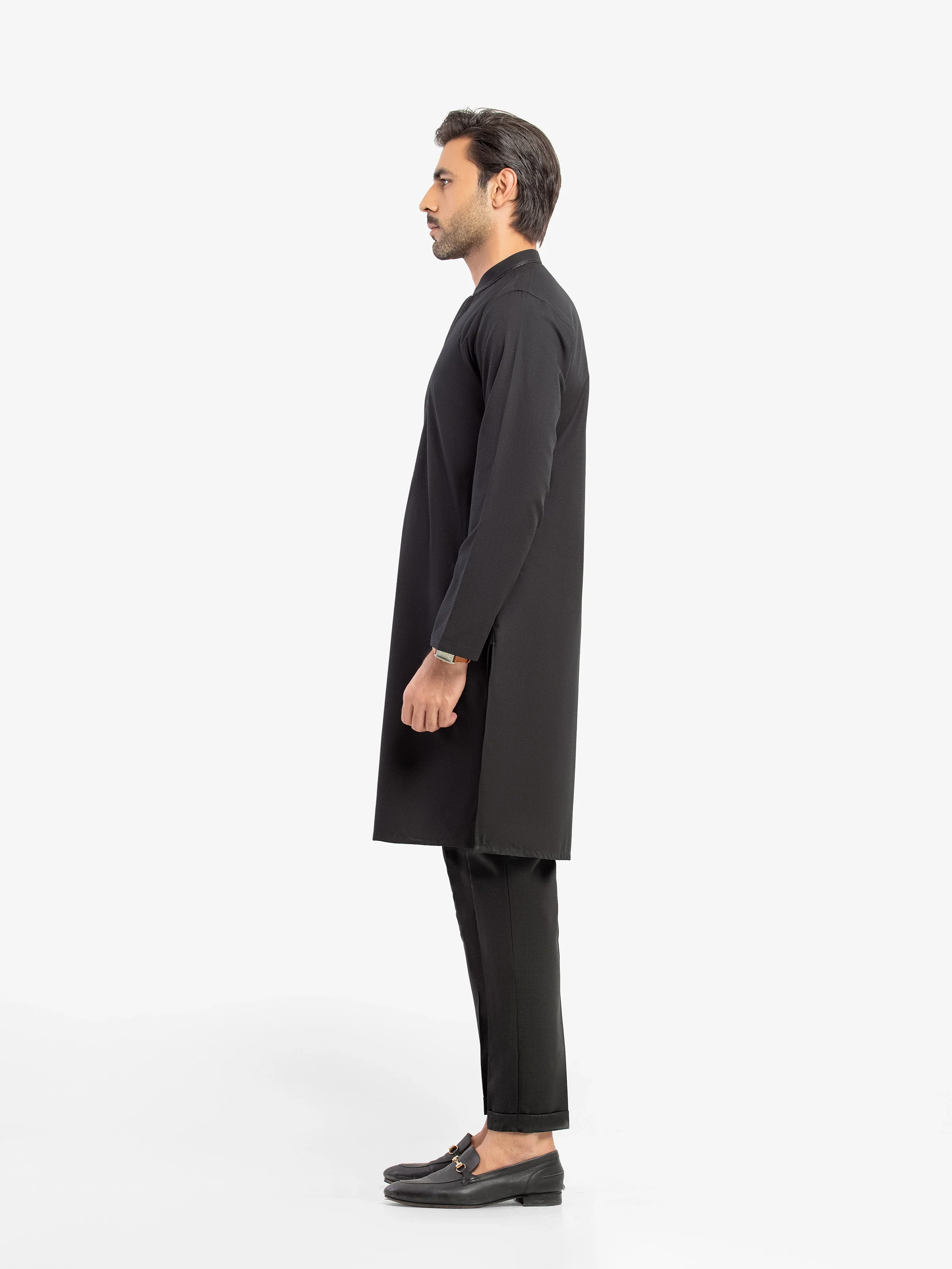 Embroidered Blended Kurta Pajama - EMTKPT5-084 - Image 4