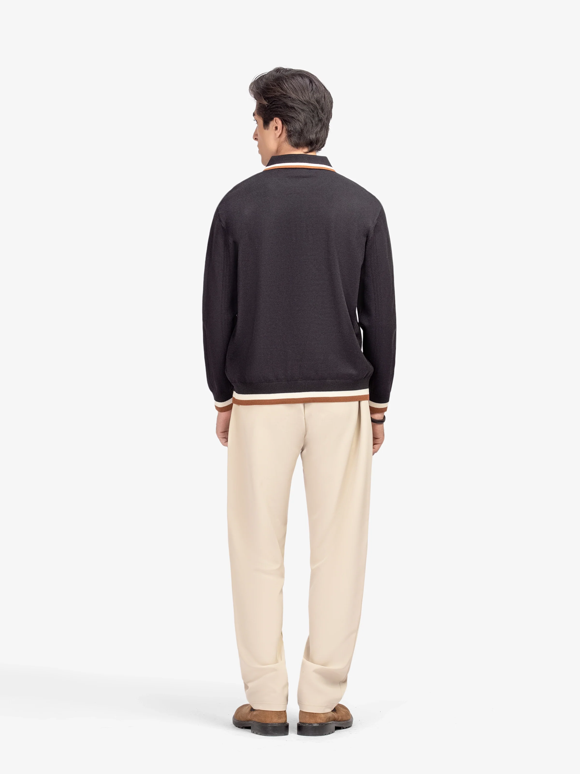 Quarter Zip-Up Sweater - EMTSWT5-018 - Image 5