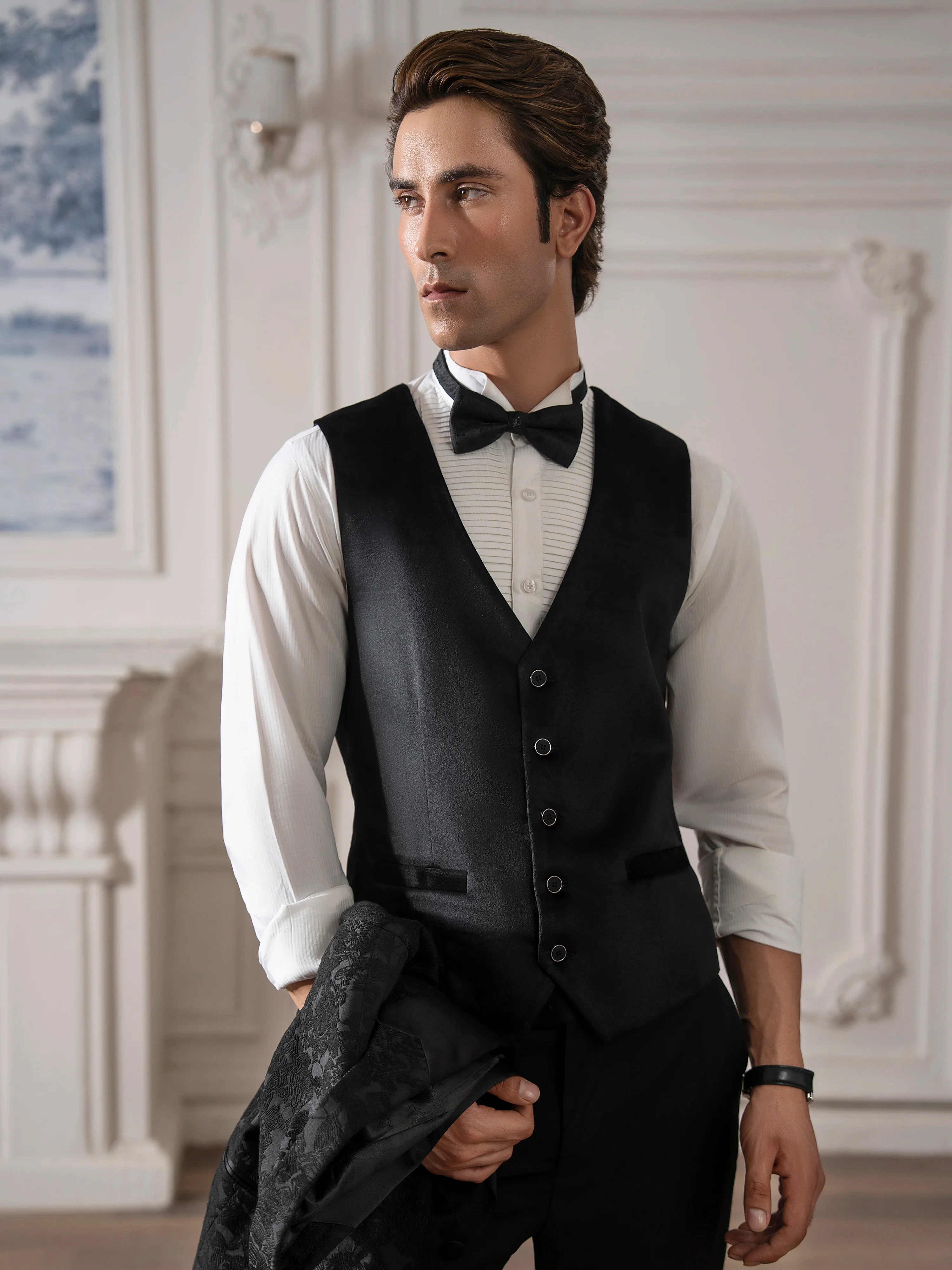 Peak Dinner Collar Tuxedo Suit - ECMTCPT5-1009 - Image 4
