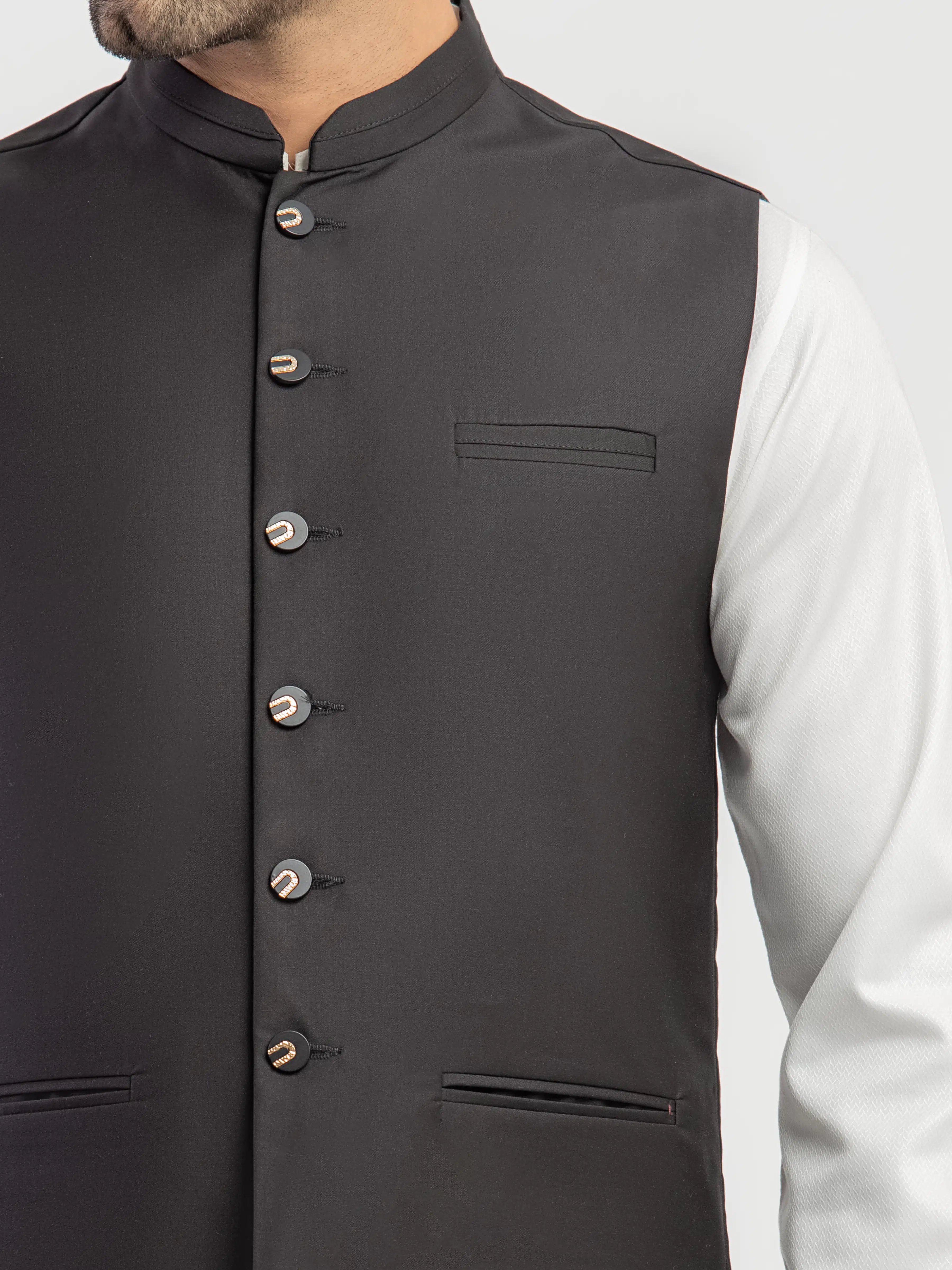 Plain Waistcoat - EMTWCP5-35974 - Image 3