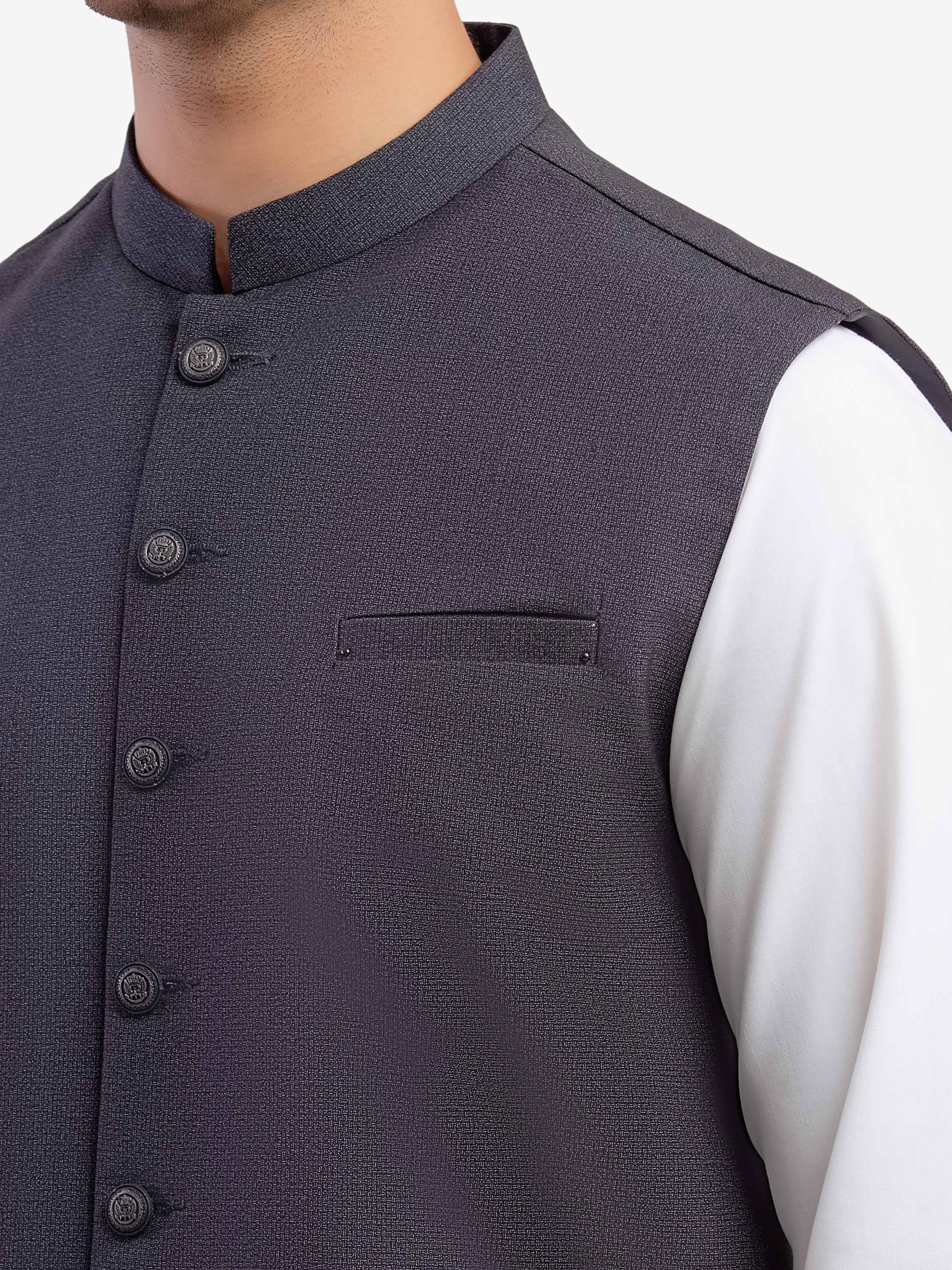 Plain Waistcoat - EMTWCP5-35978 - Image 3