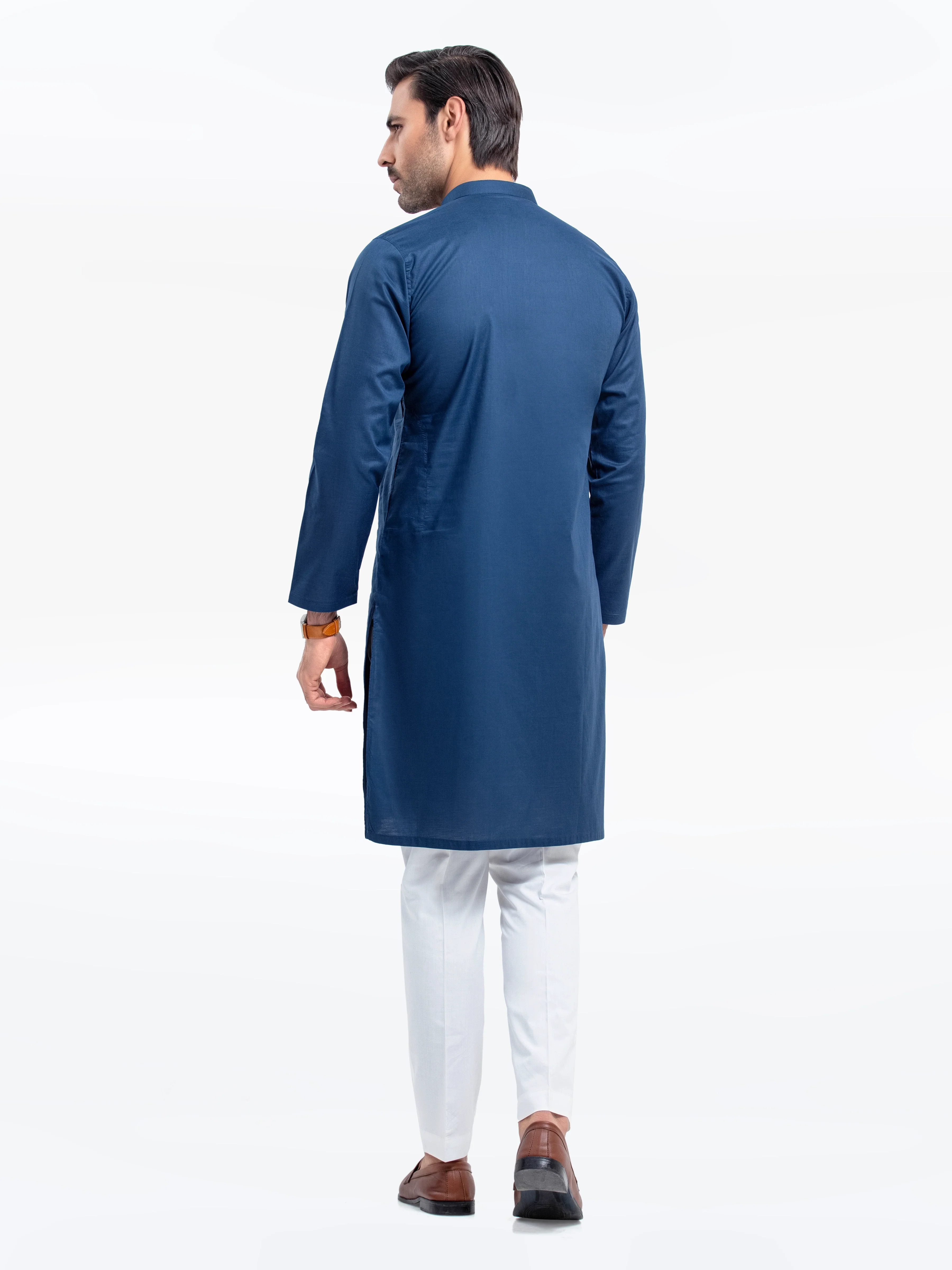 Embroidered Cotton Kurta - EMTK25S-99497 - Image 5