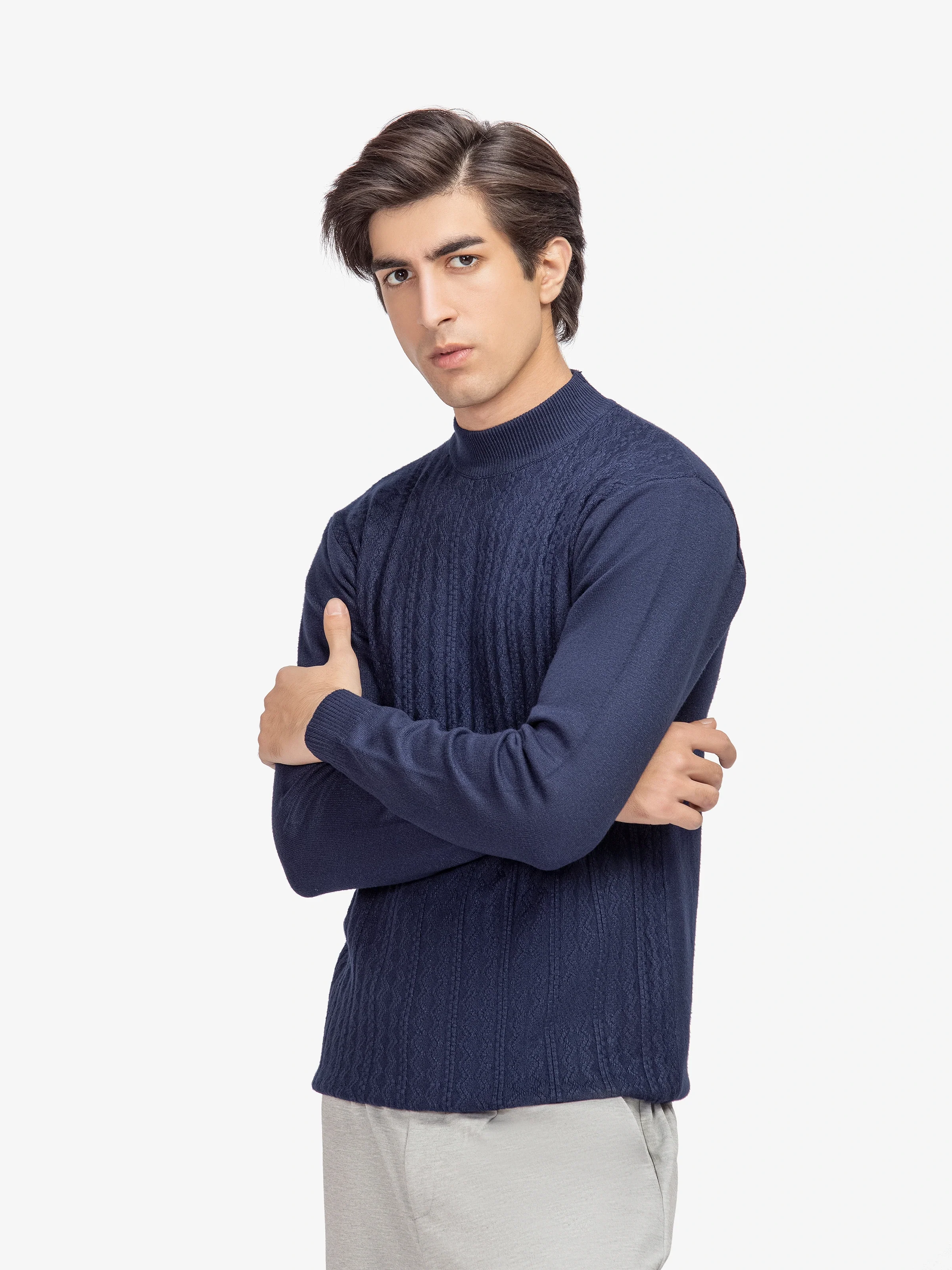 Mock Neck Sweater - EMTSWT5-006