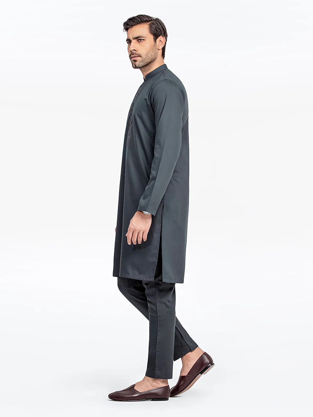 Embroidered Blended Kurta Pajama - EMTKPT24-022 - Image 3