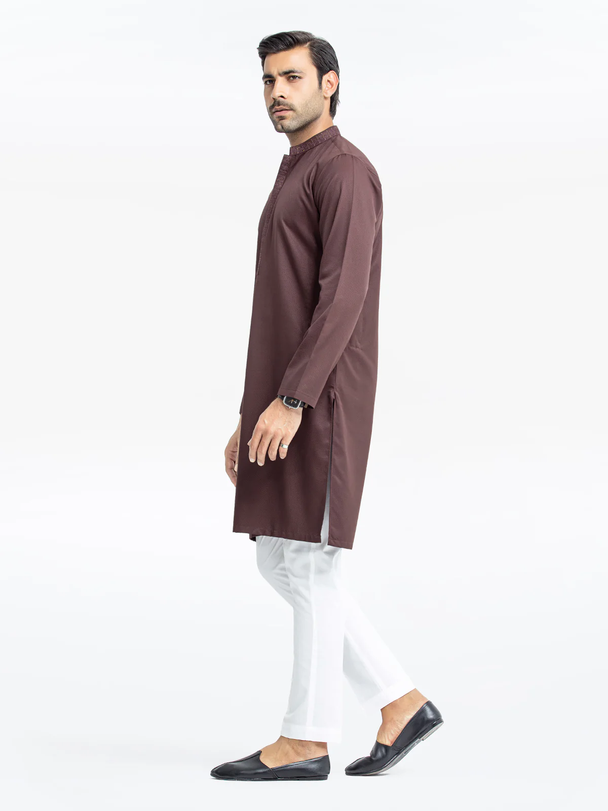 Embroidered Dobby Kurta - EMTK24-99440 - Image 4