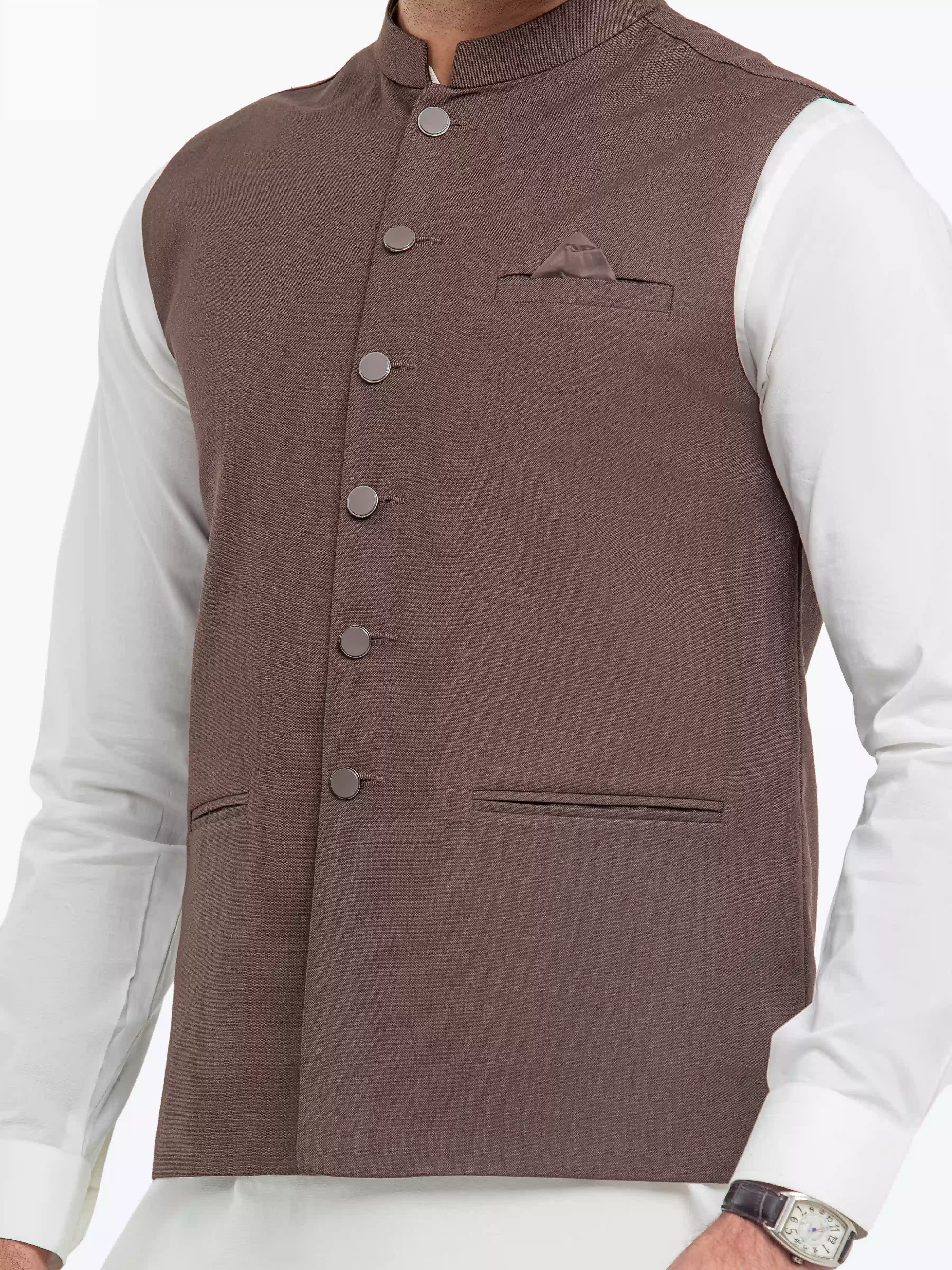 Plain Waistcoat - EMTWCP5-35944 - Image 3