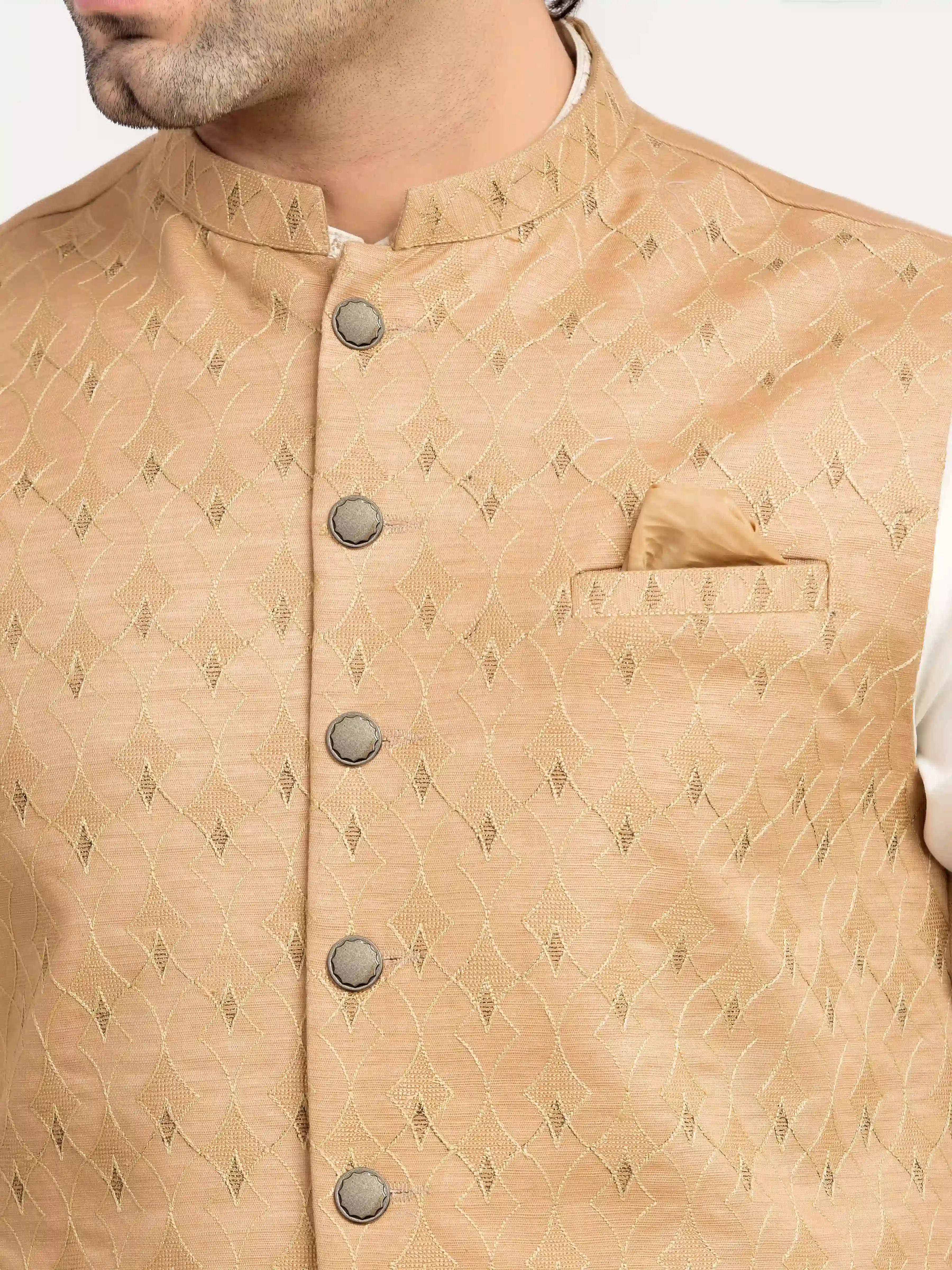 Embroidered Khaddar Waistcoat - EMTWCE5-36002 - Image 3