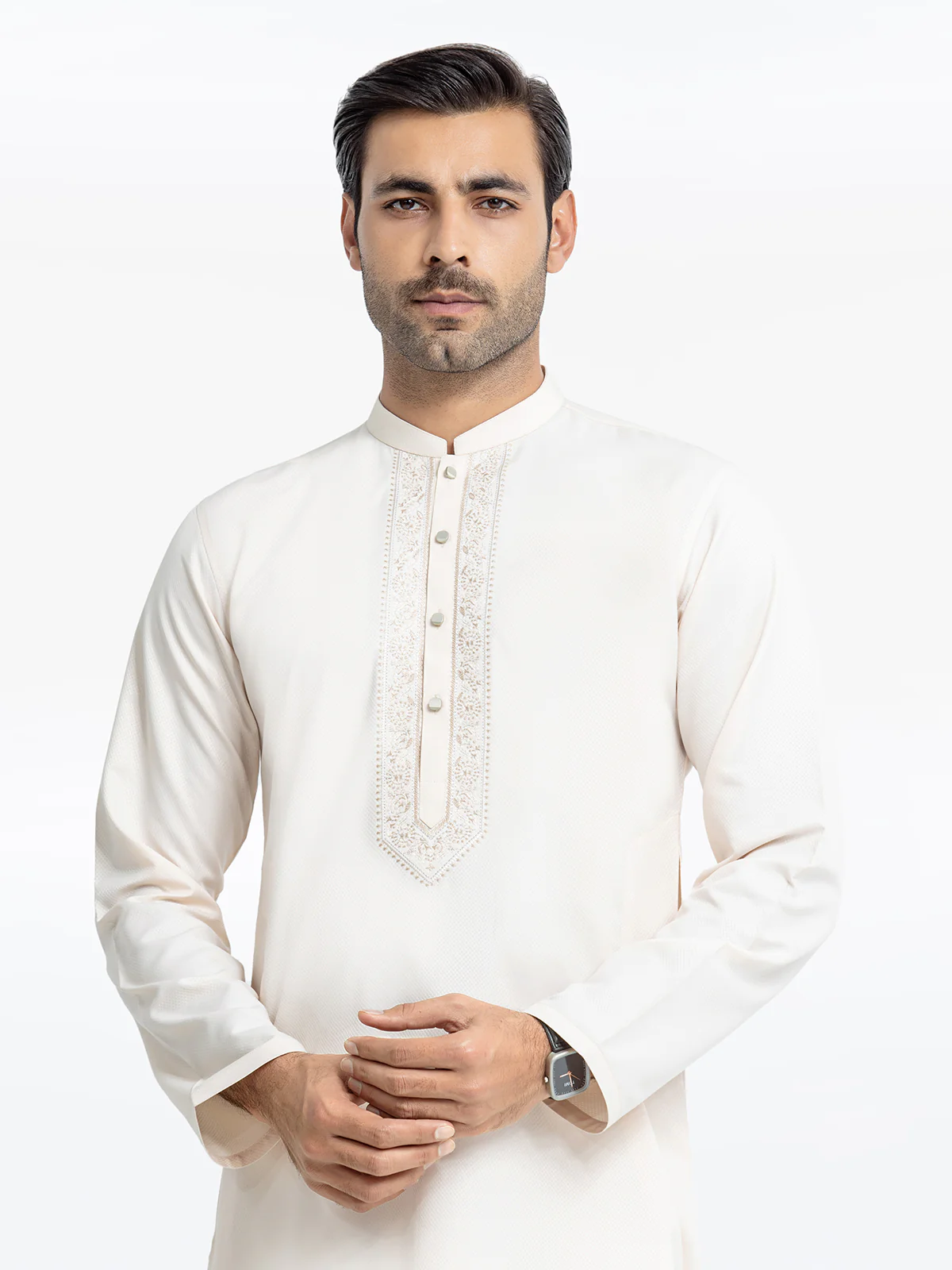 Embroidered Dobby Kurta - EMTK24-99439 - Image 2