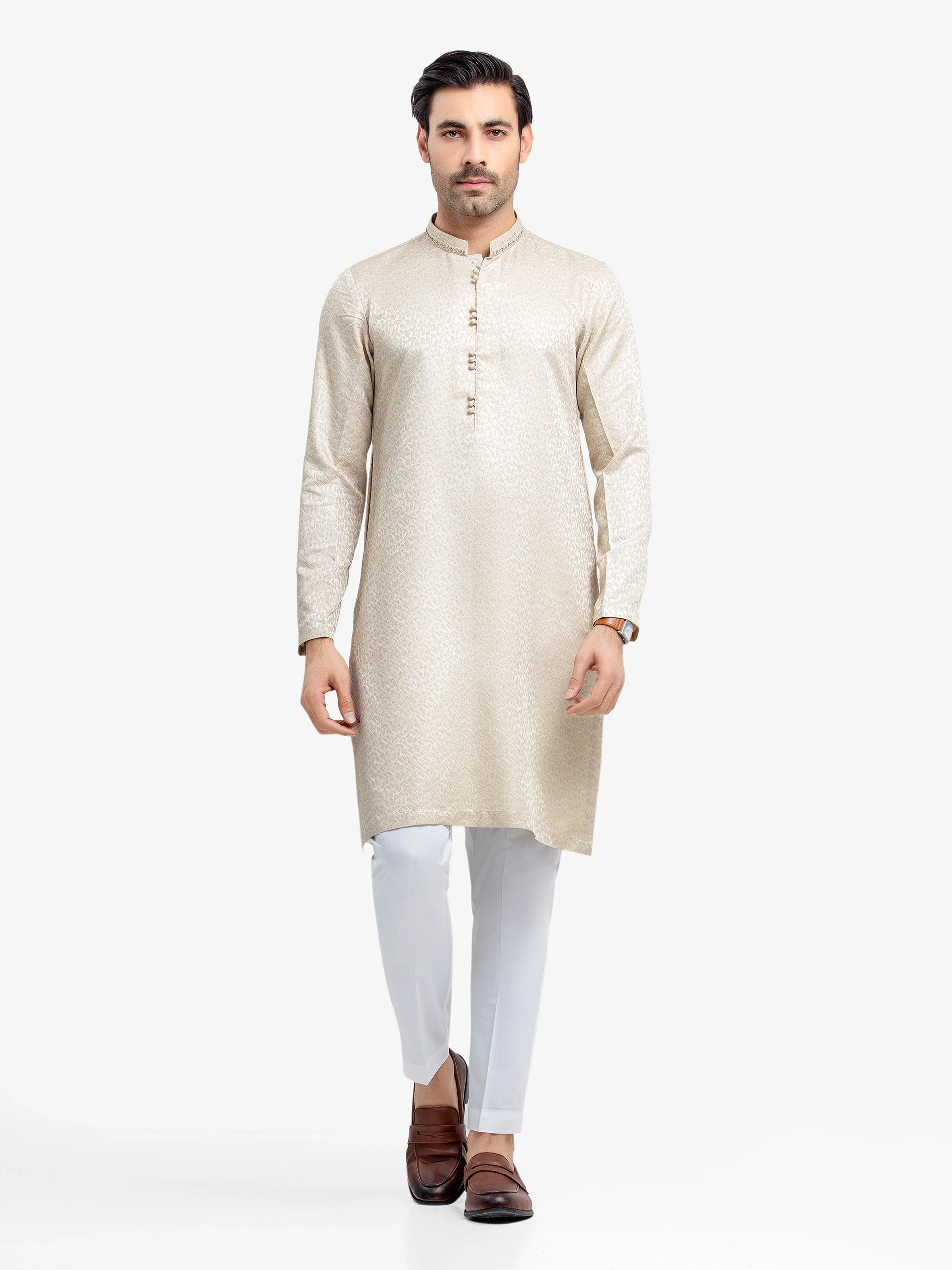 Embroidered Jamawar Kurta - EMTKC24-133