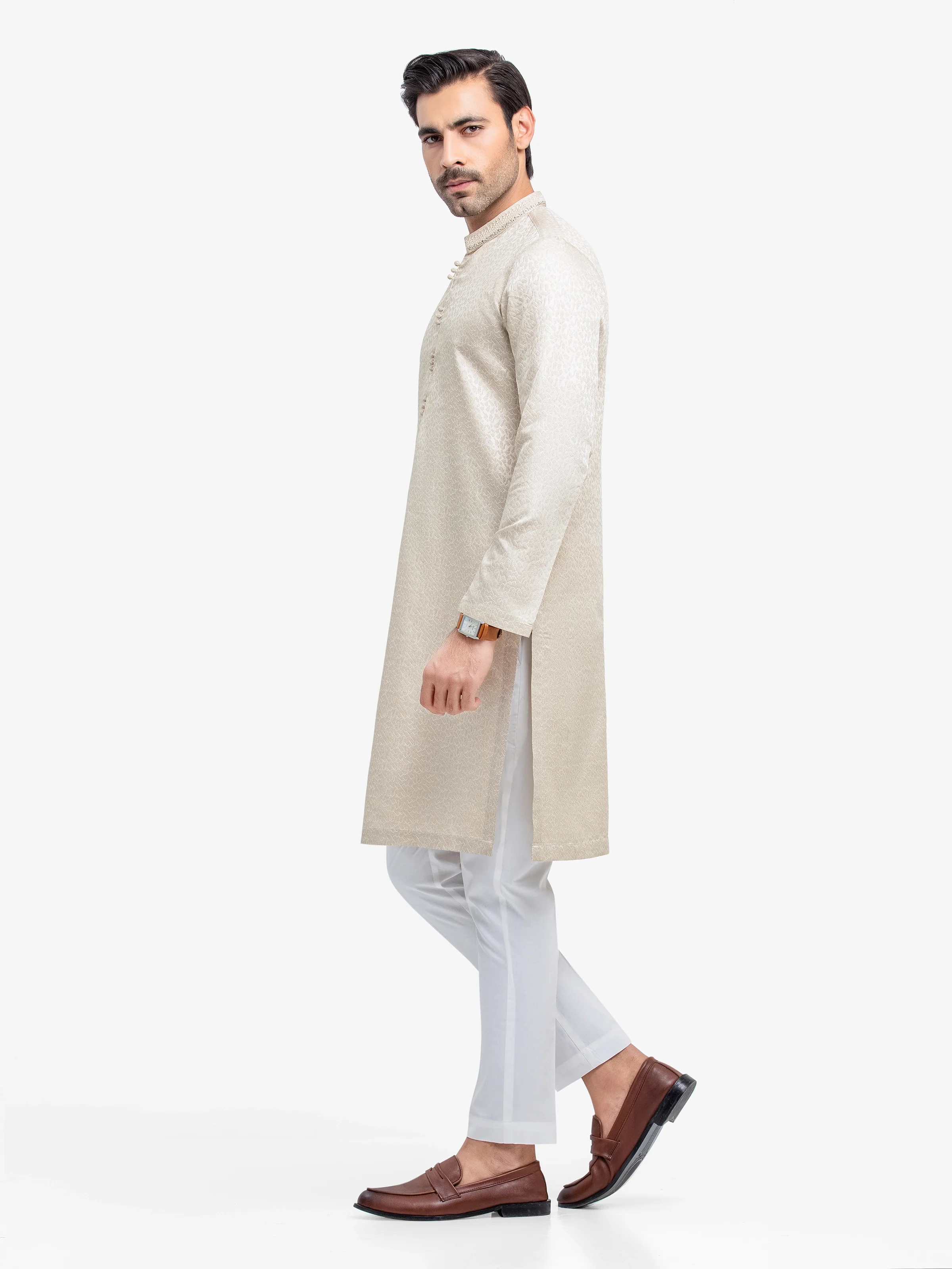 Embroidered Jamawar Kurta - EMTKC24-133 - Image 4