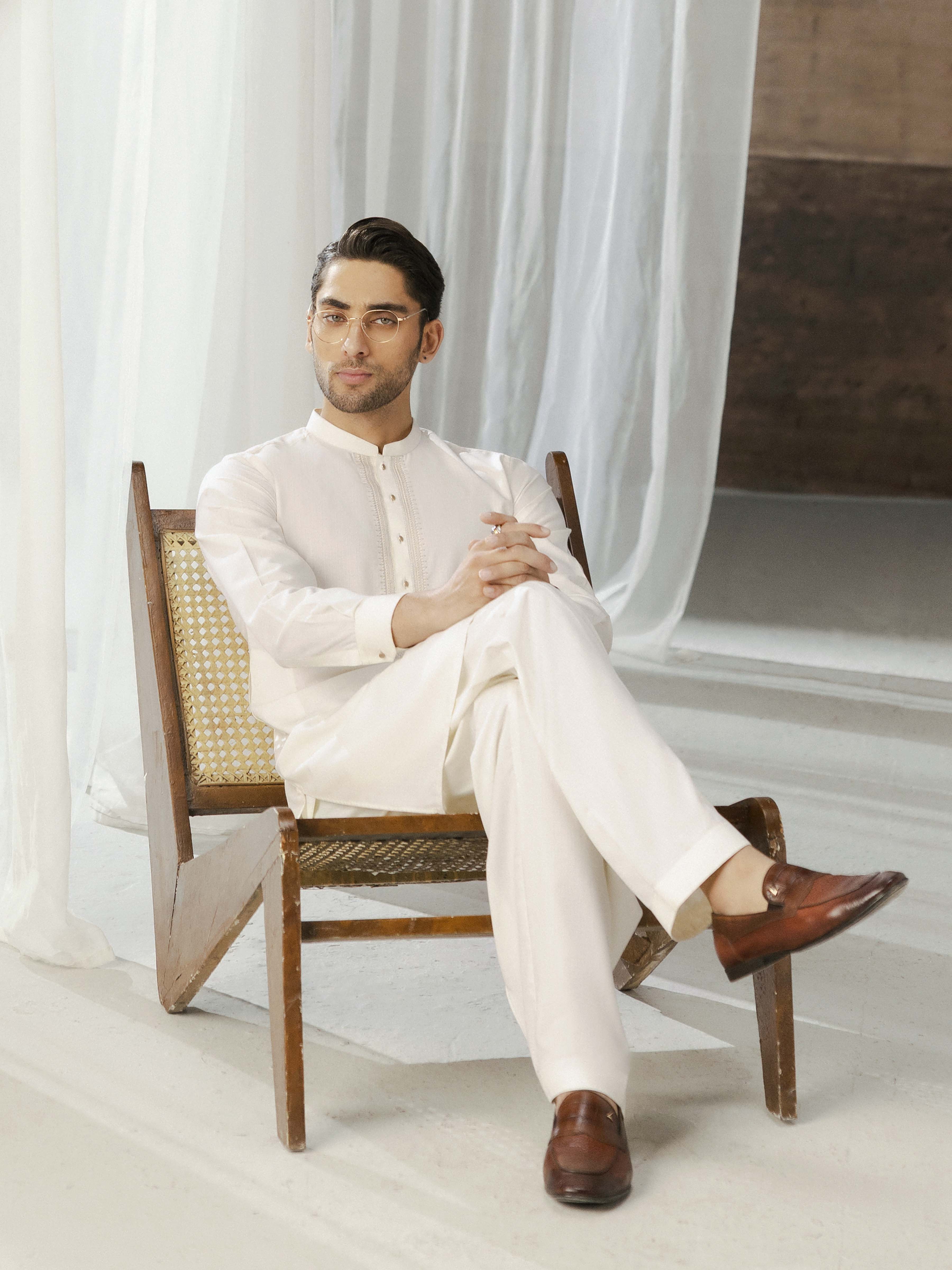 Embroidered Blended Shalwar Kameez - EMTKST5-99590 - Image 3