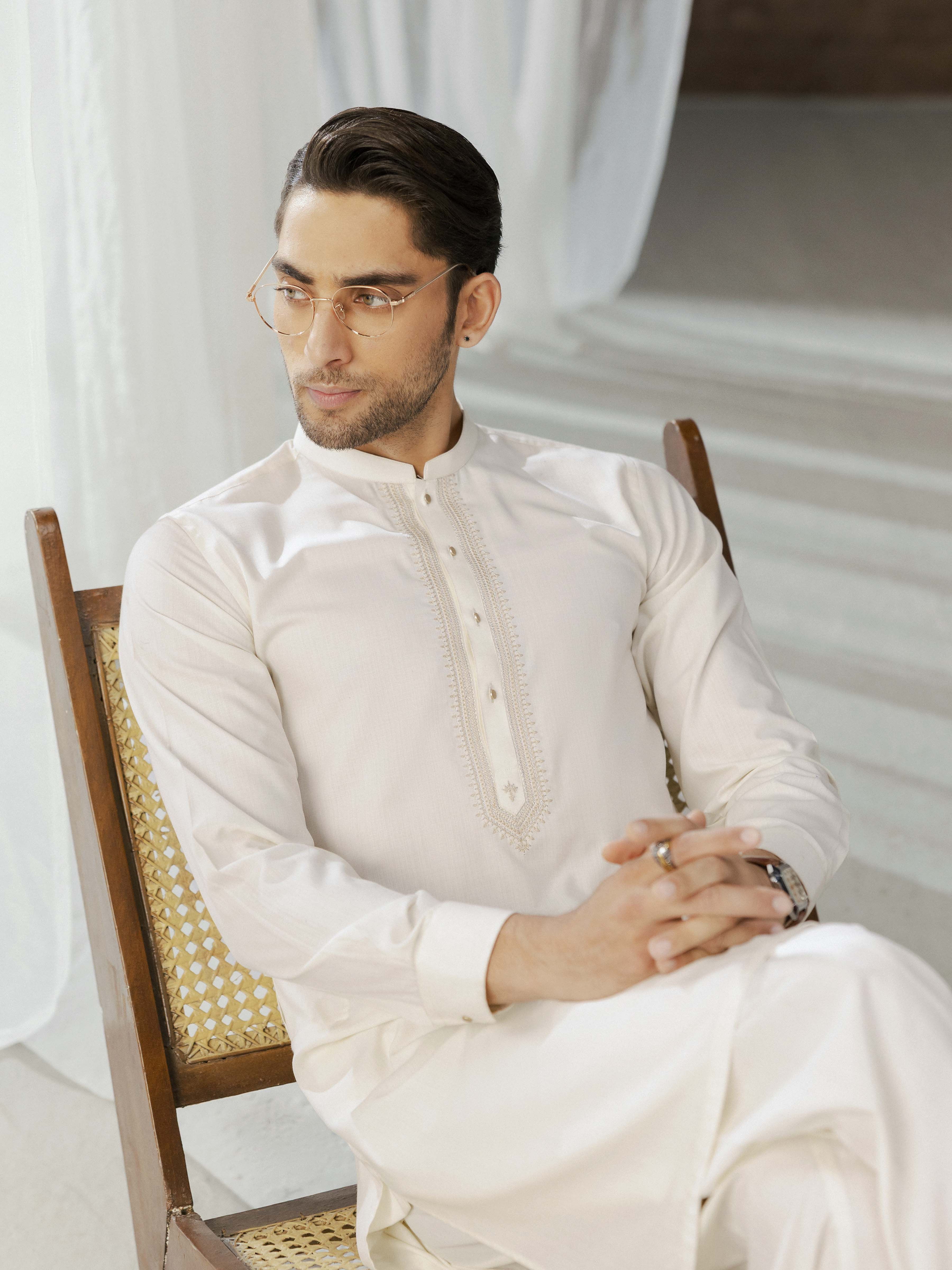 Embroidered Blended Shalwar Kameez - EMTKST5-99590 - Image 5