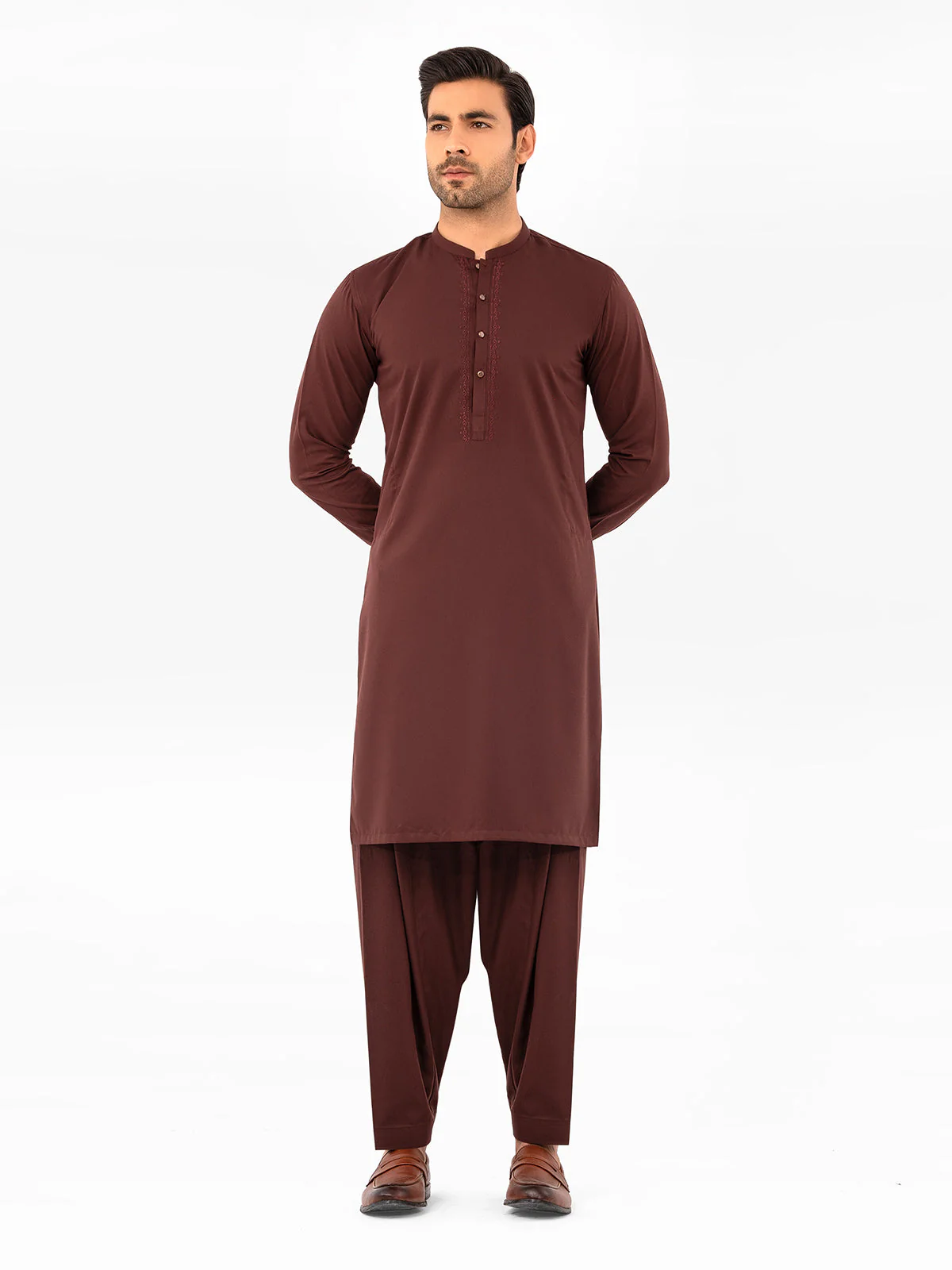 Embroidered Blended Shalwar Kameez - EMTKS23W-41064