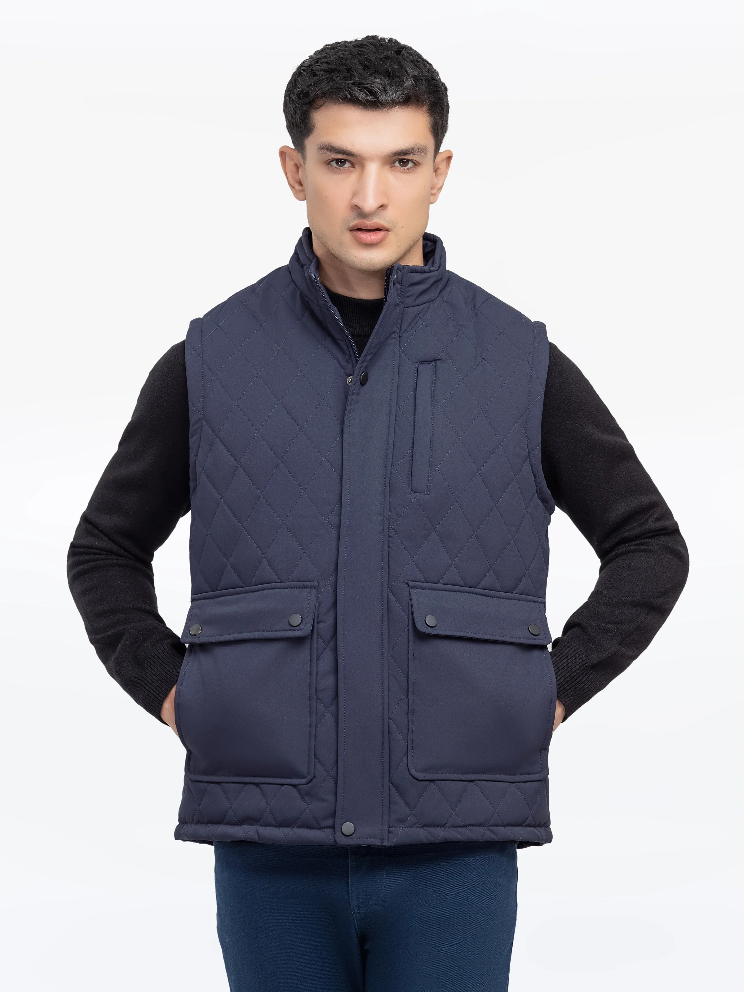 Sleeveless Quilted Jacket - EMTJP24-023 - Image 2