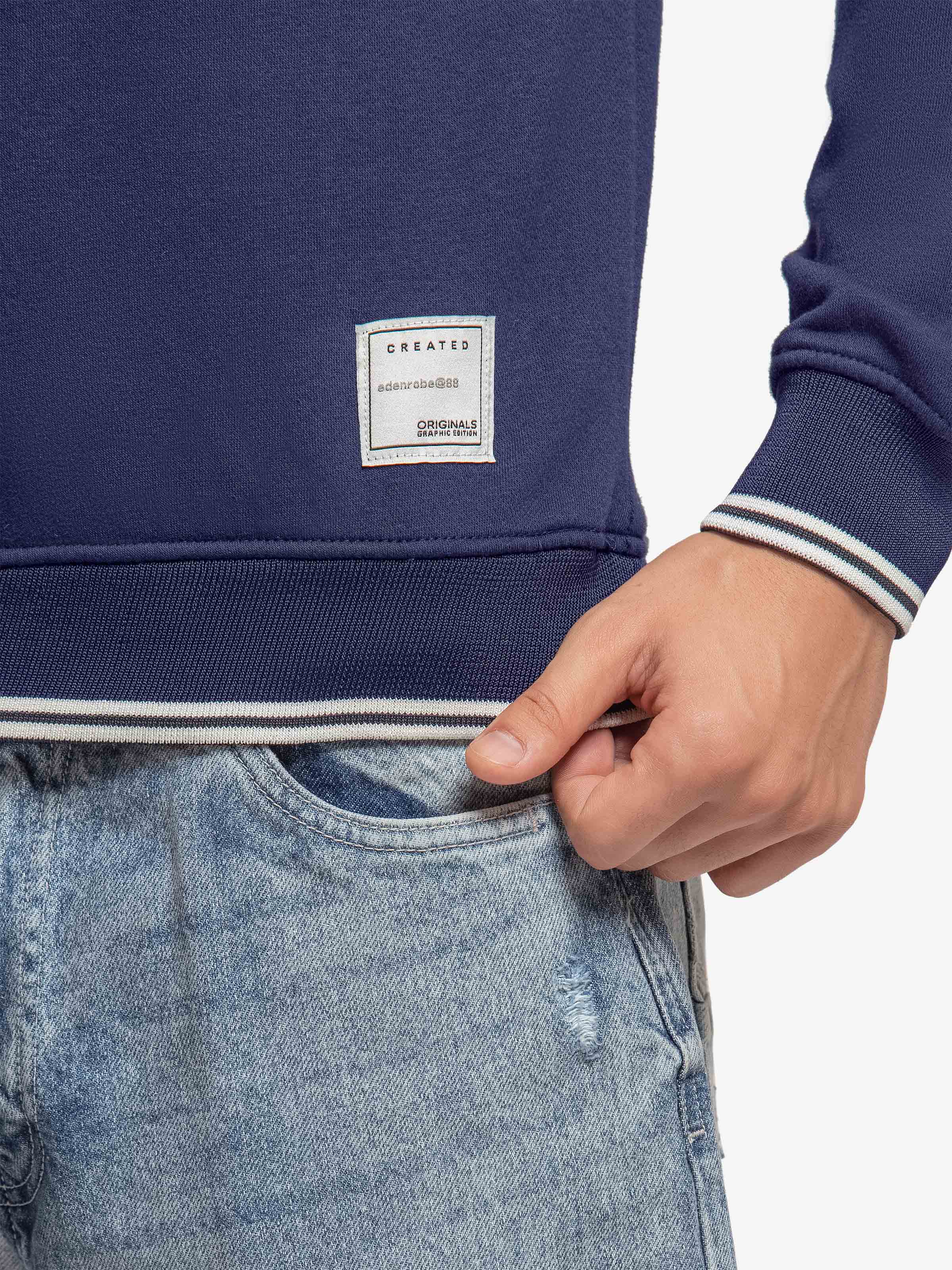 Quarter Zip-Up Sweatshirt - EMTSS5-002 - Image 3