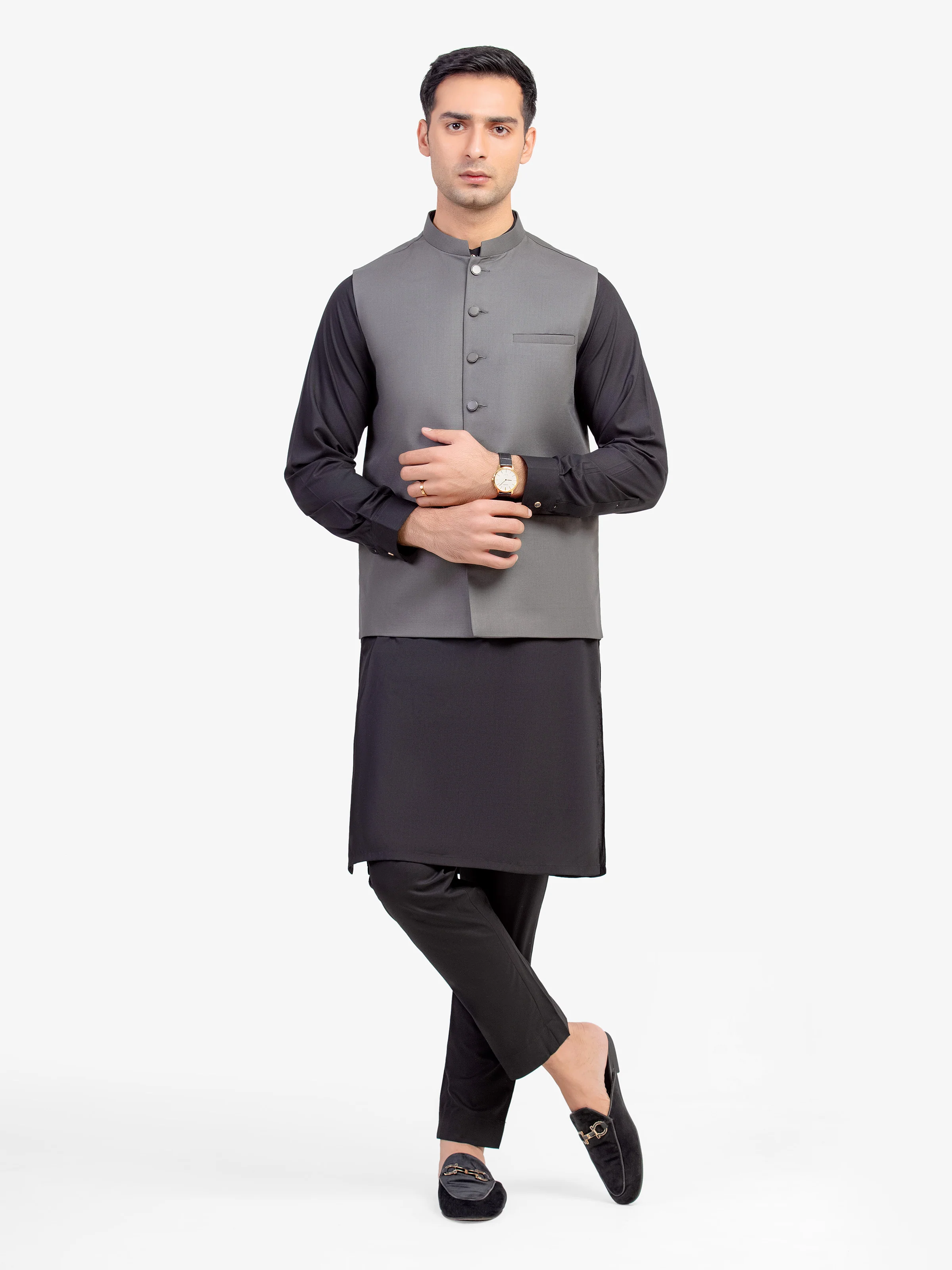 Plain Waistcoat - EMTWCP5-35971 - Image 2