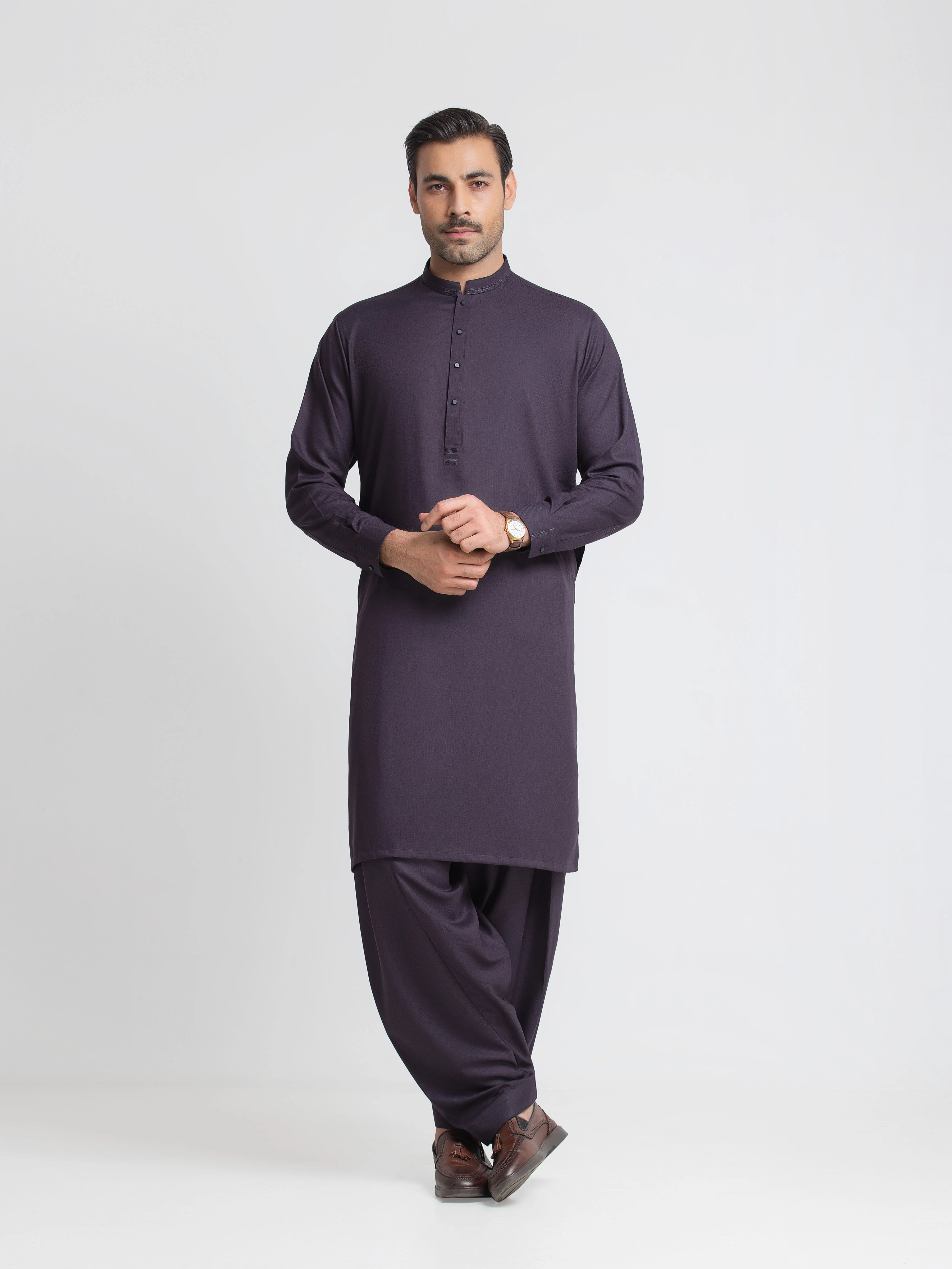 Embroidered Dobby Shalwar Kameez - EMTKS6-41266