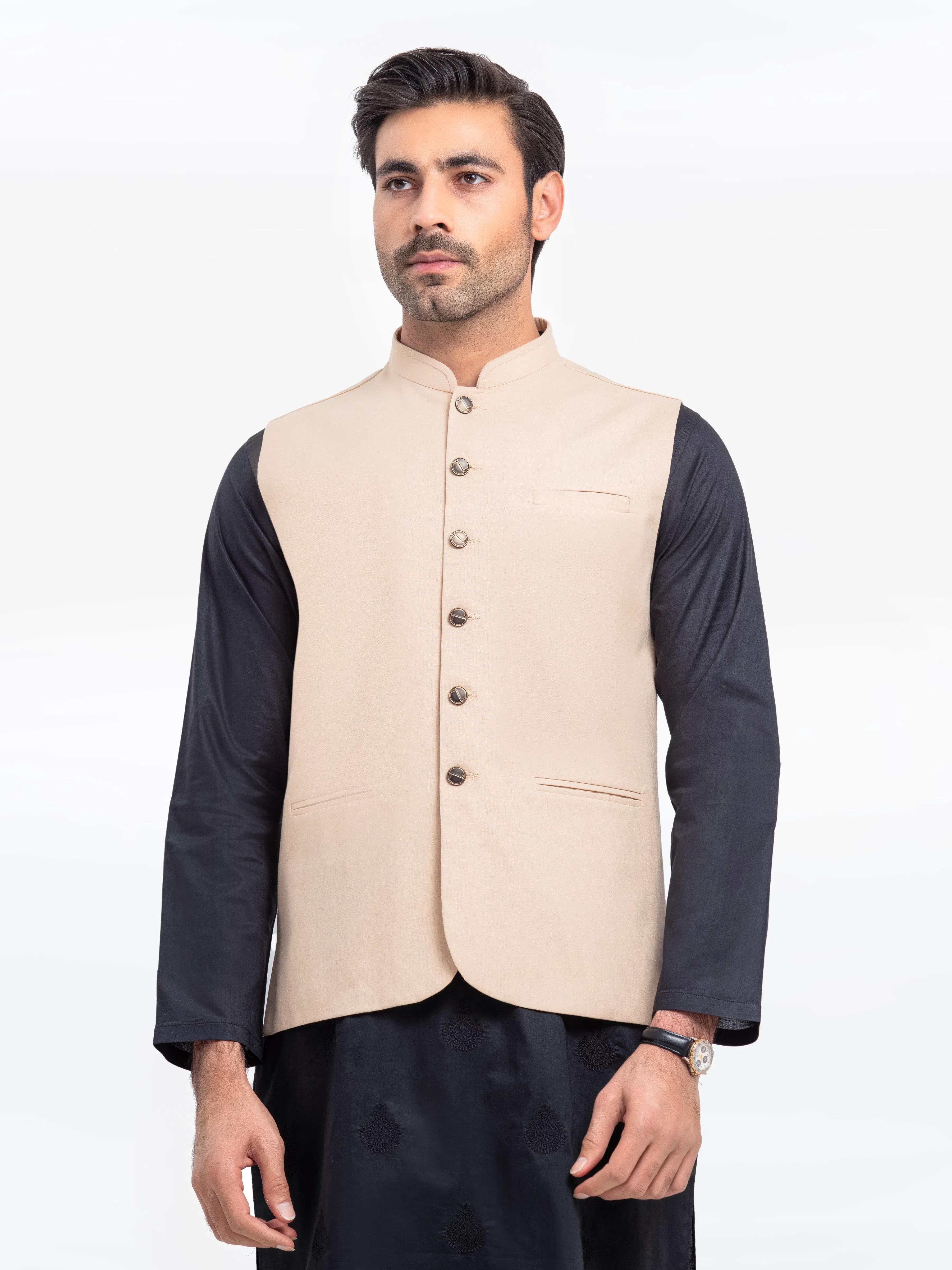 Embroidered Cotton Waistcoat - EMTWC23-35842 - Image 2