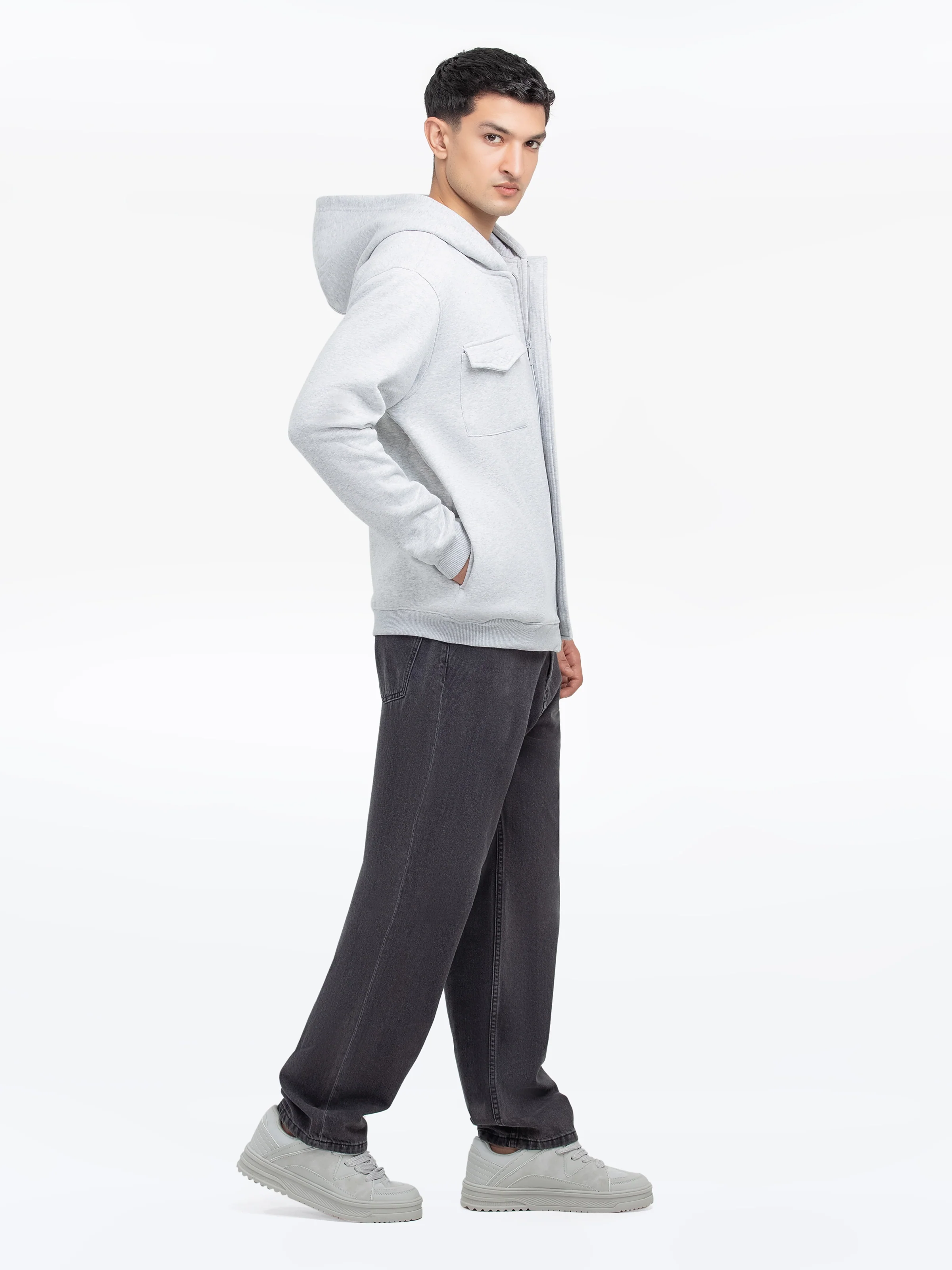 Double Pocket Fleece Jacket - EMTJK24-007 - Image 4