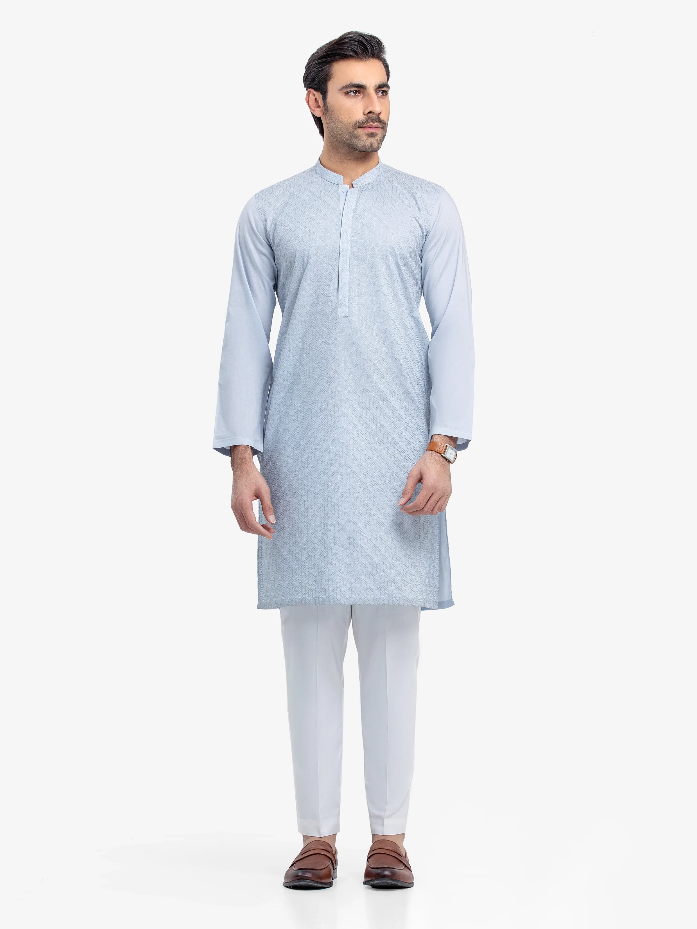 Embroidered Cotton Kurta - EMTK25-99491