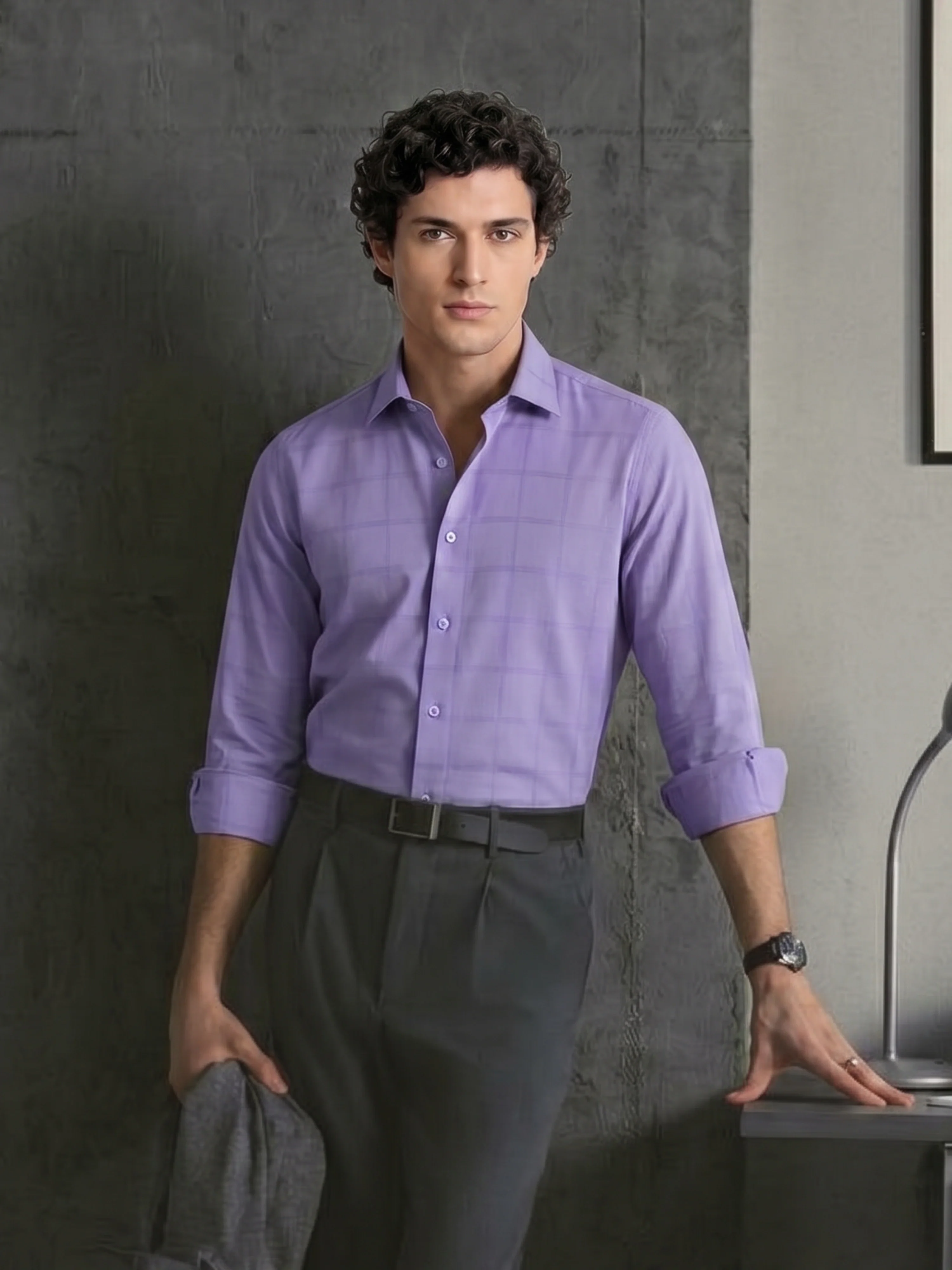 Business Solid Shirt - EMTSB6-236