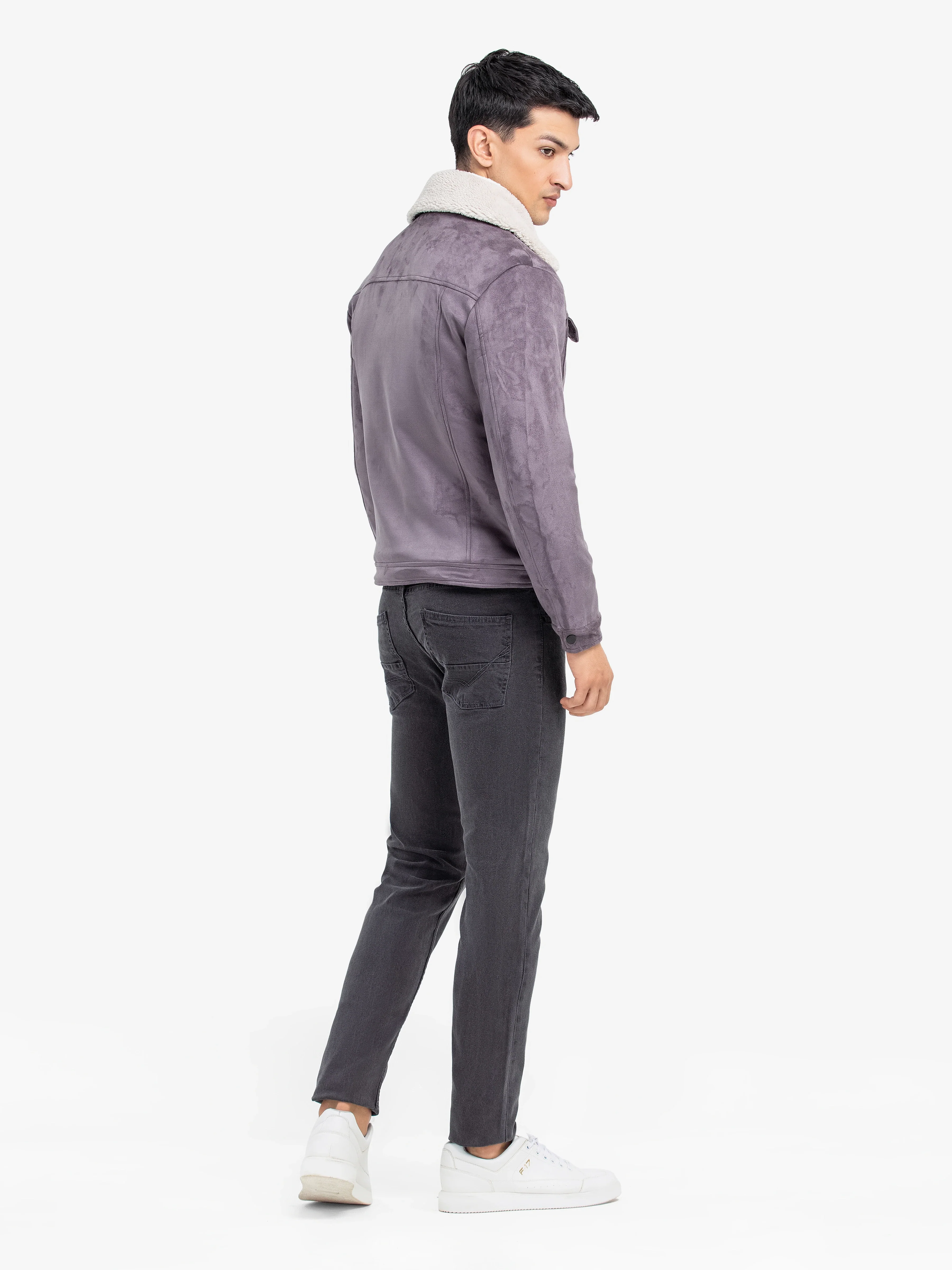 Fur Collar Suede Jacket - EMTJ24-015 - Image 6