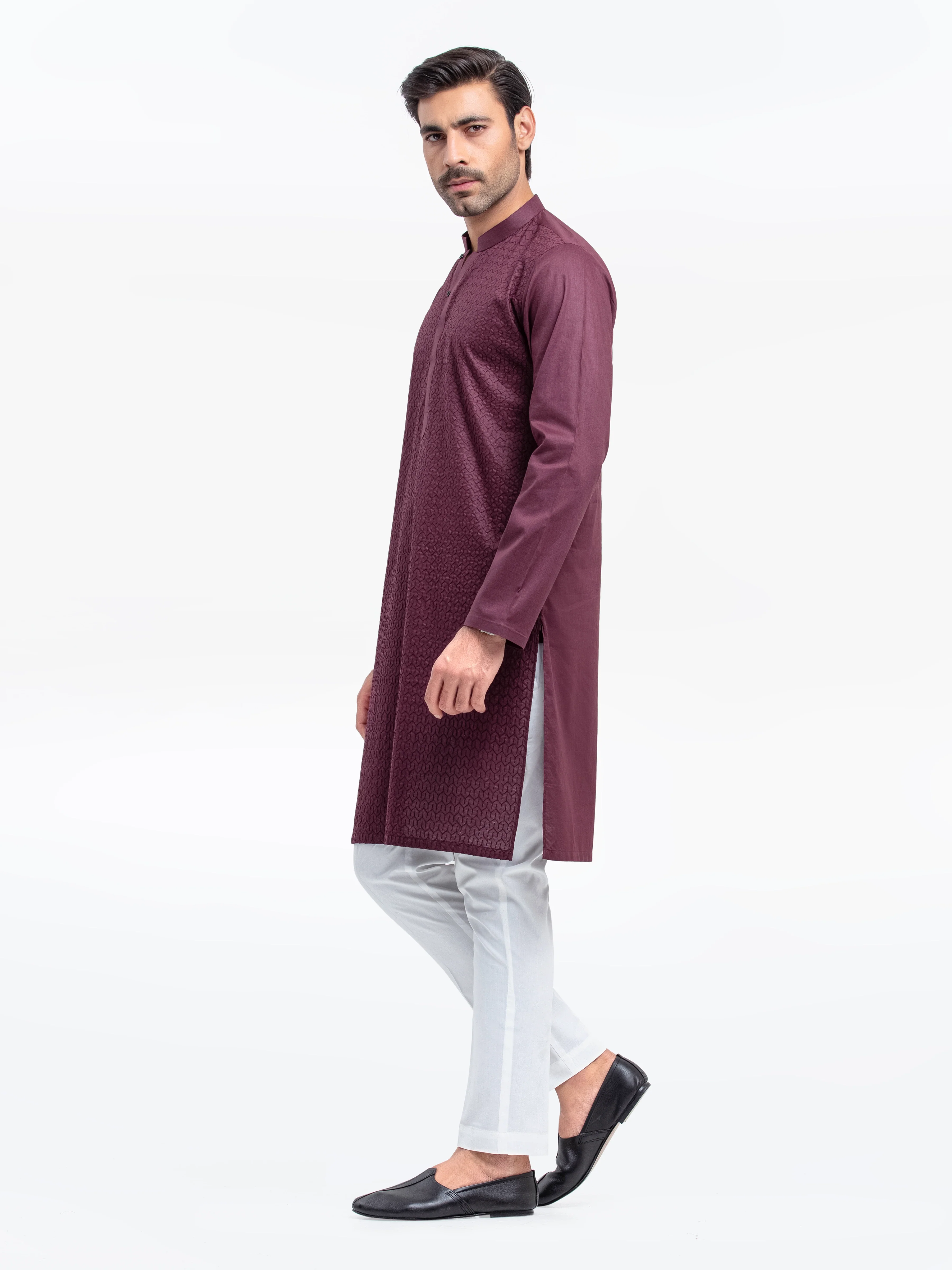 Embroidered Cotton Kurta - EMTK25-99493 - Image 4
