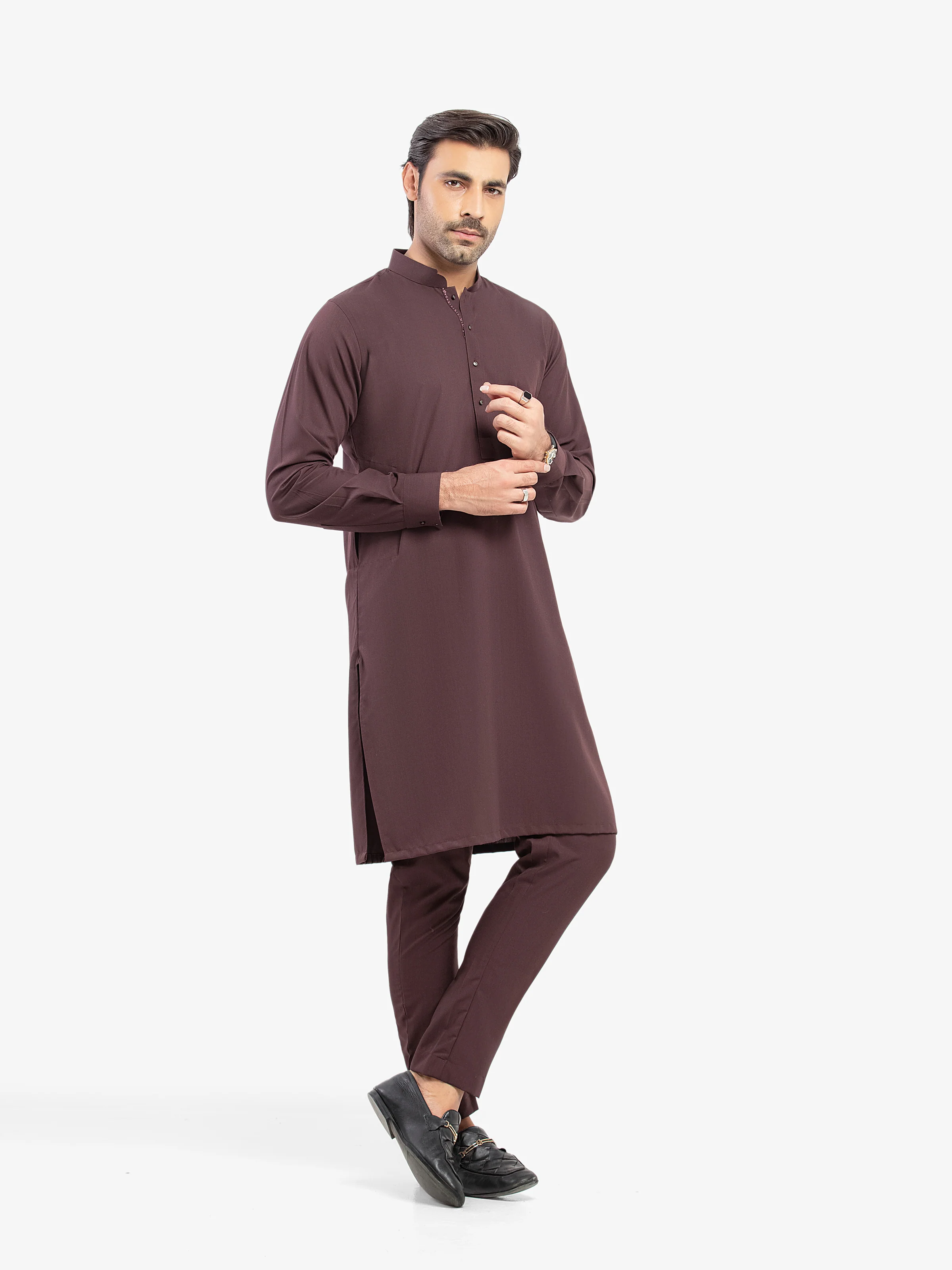 Embroidered Dobby Kurta Pajama - EMTKPT5-079 - Image 4