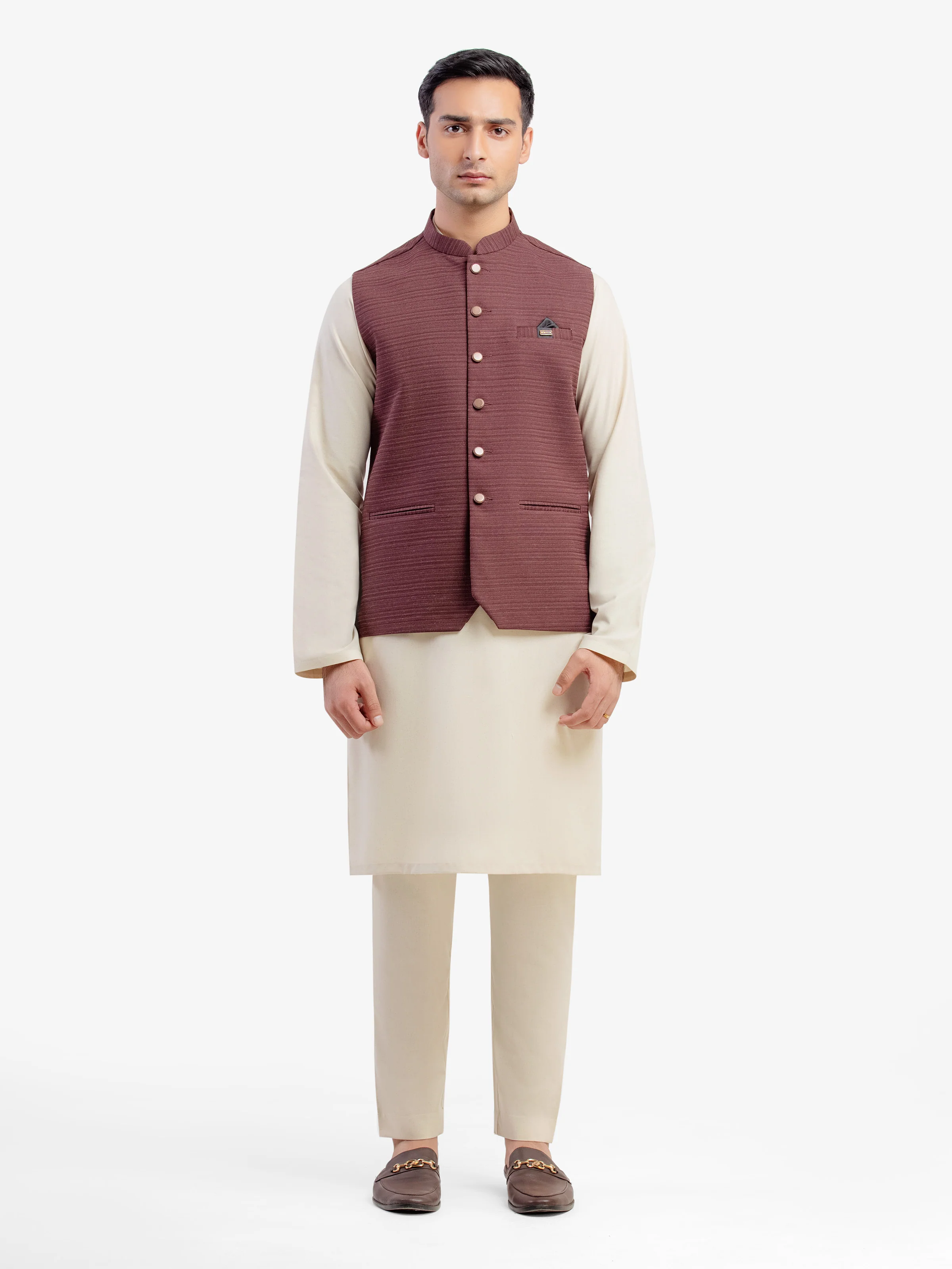 Jacquard Waistcoat - EMTWC5-35955 - Image 2