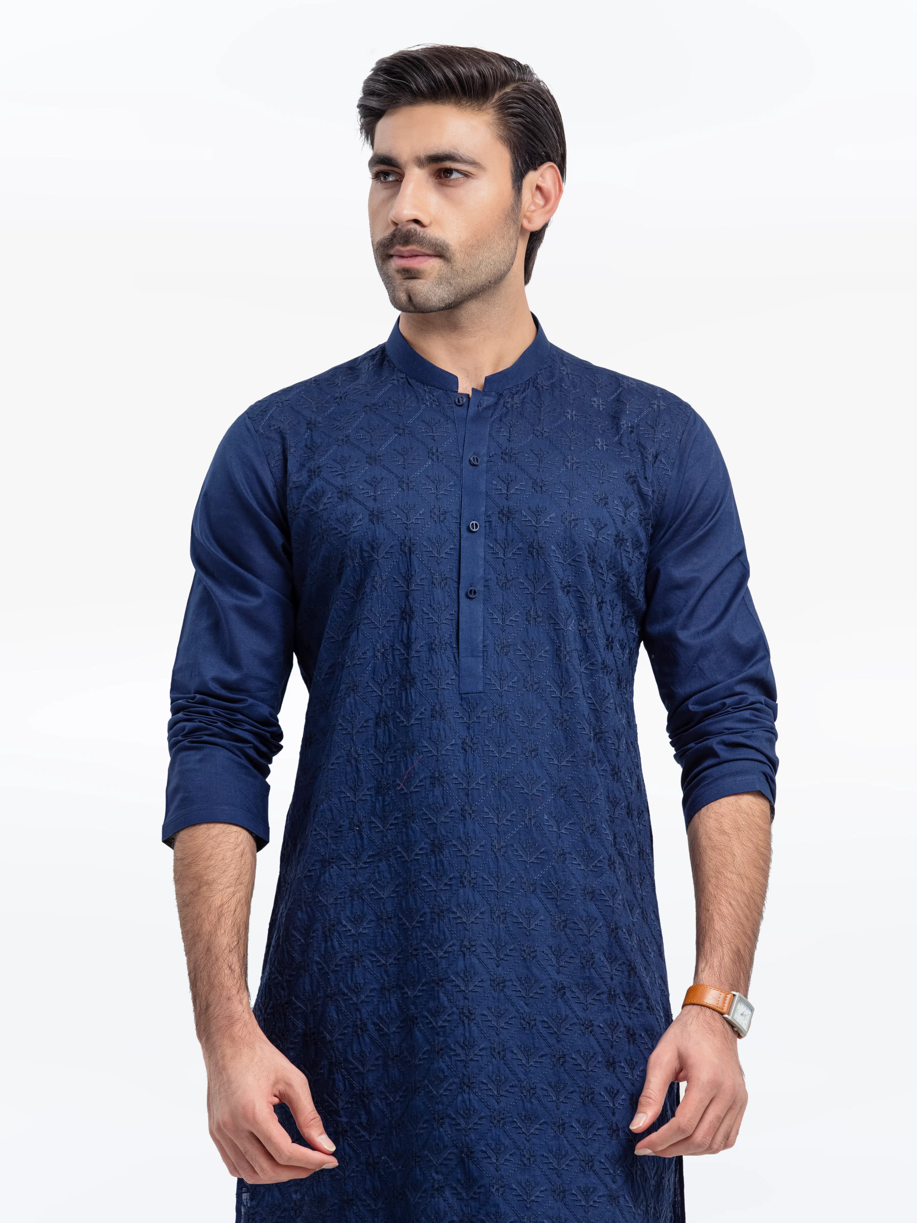 Embroidered Cotton Kurta - EMTK25-99496 - Image 2