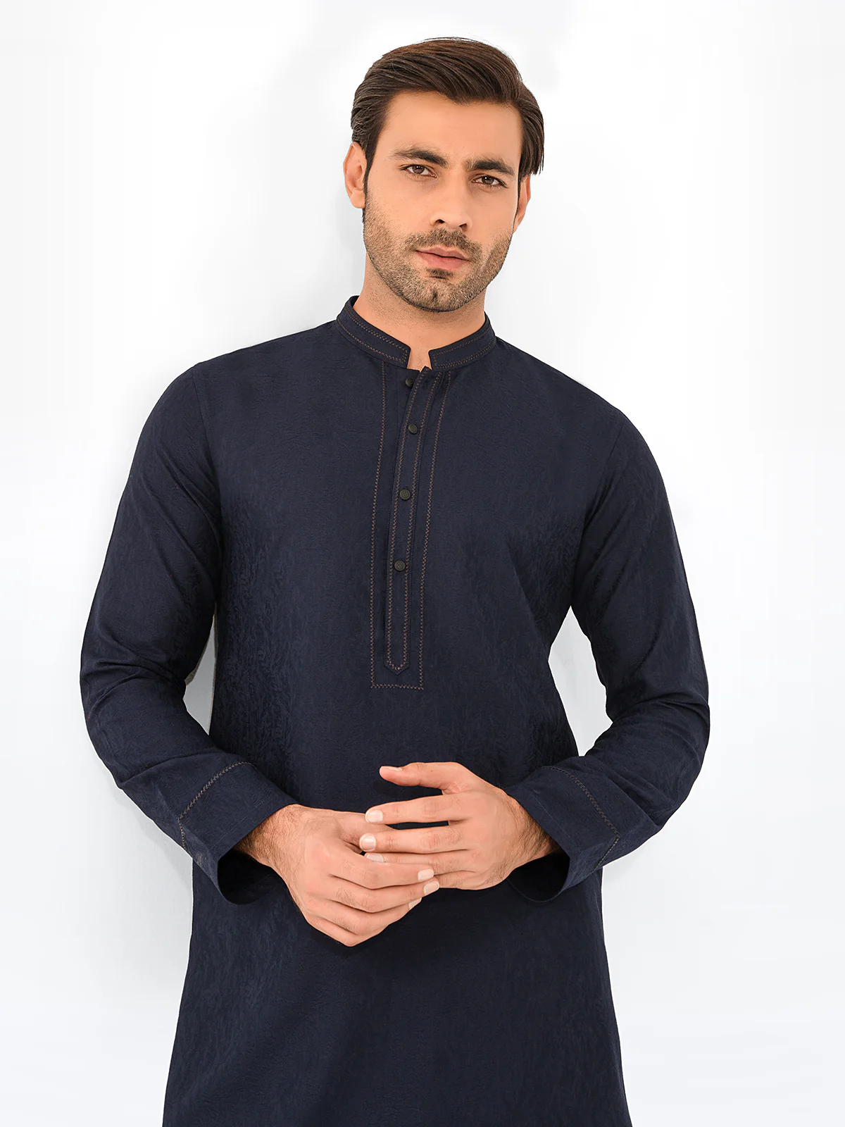 Embroidered Blended Kurta Pajama - EMTSC23-105 - Image 2