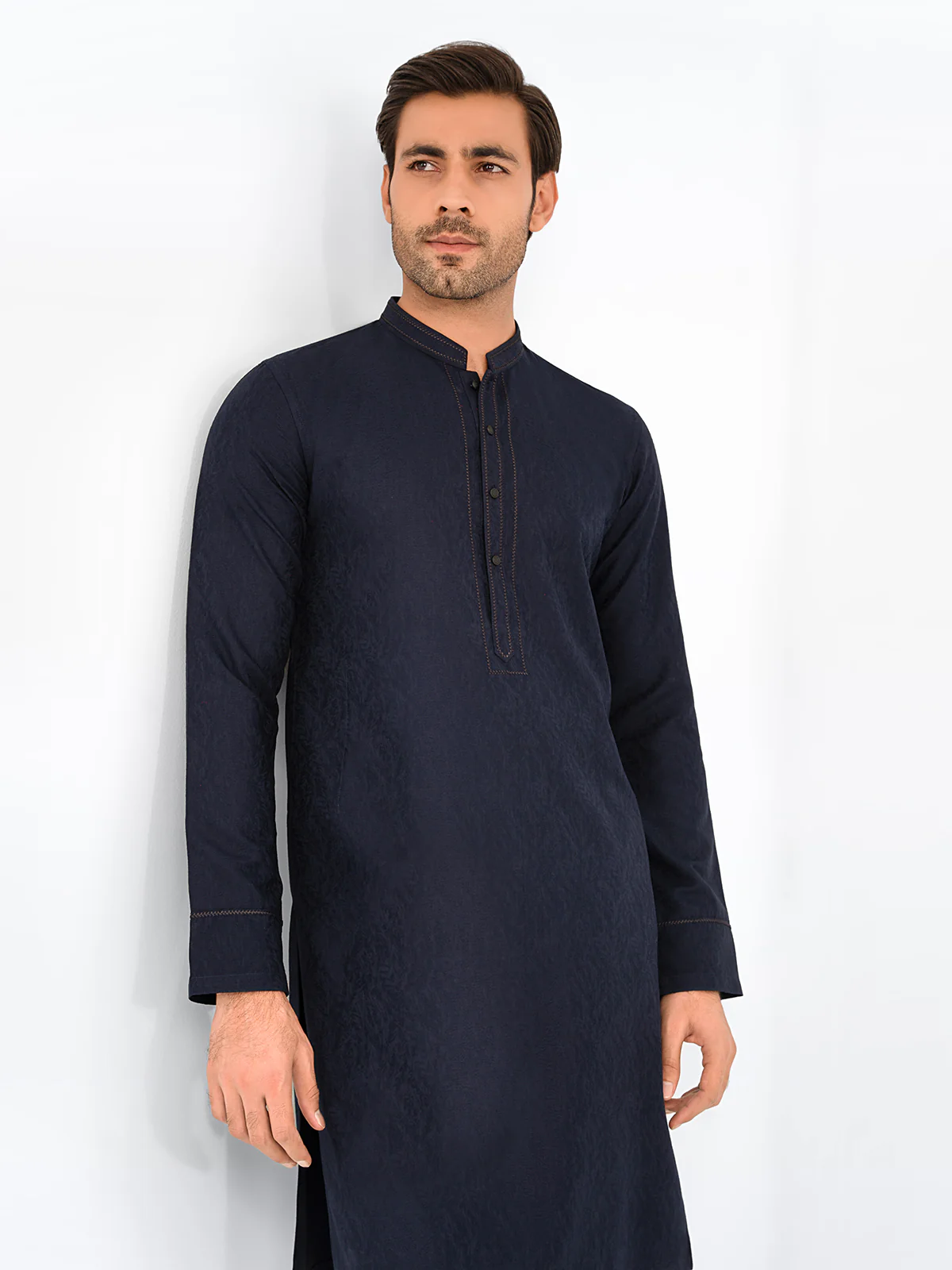 Embroidered Blended Kurta Pajama - EMTSC23-105 - Image 3
