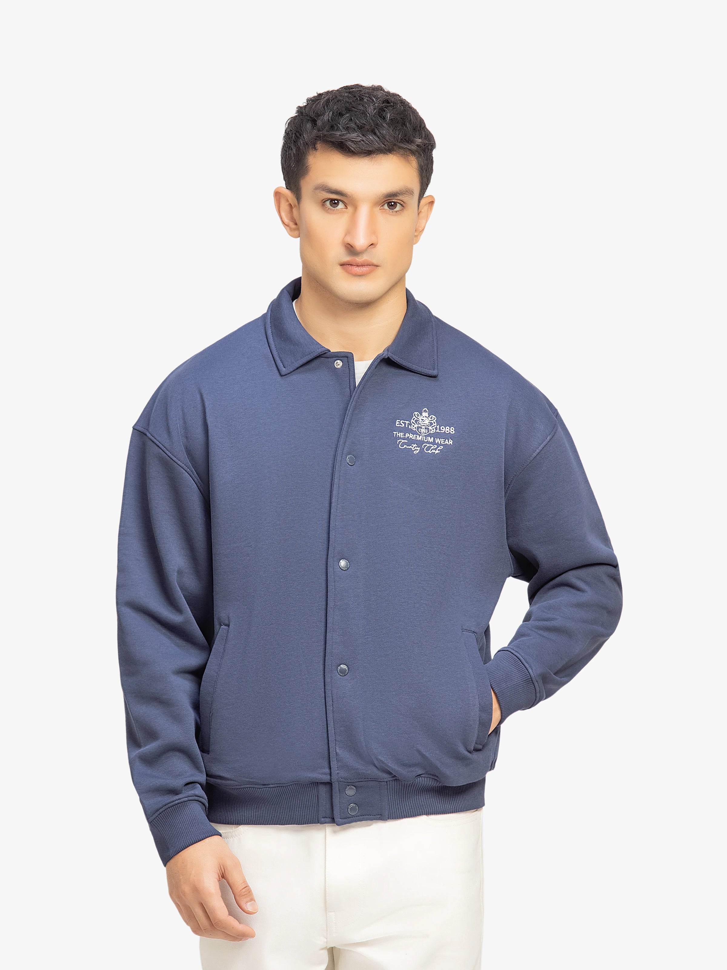 Snap Button Fleece Jacket - EMTJK24-005
