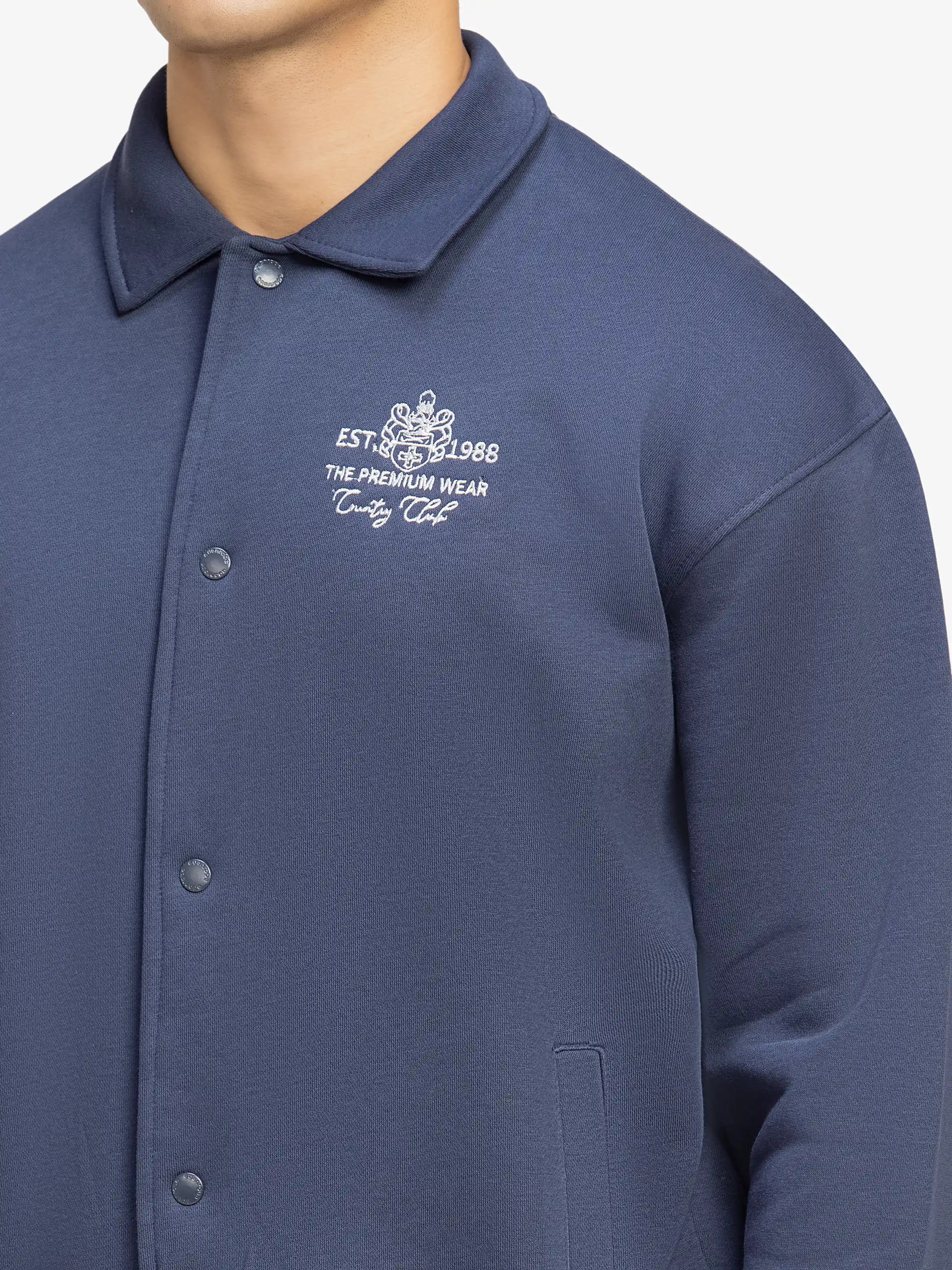 Snap Button Fleece Jacket - EMTJK24-005 - Image 2
