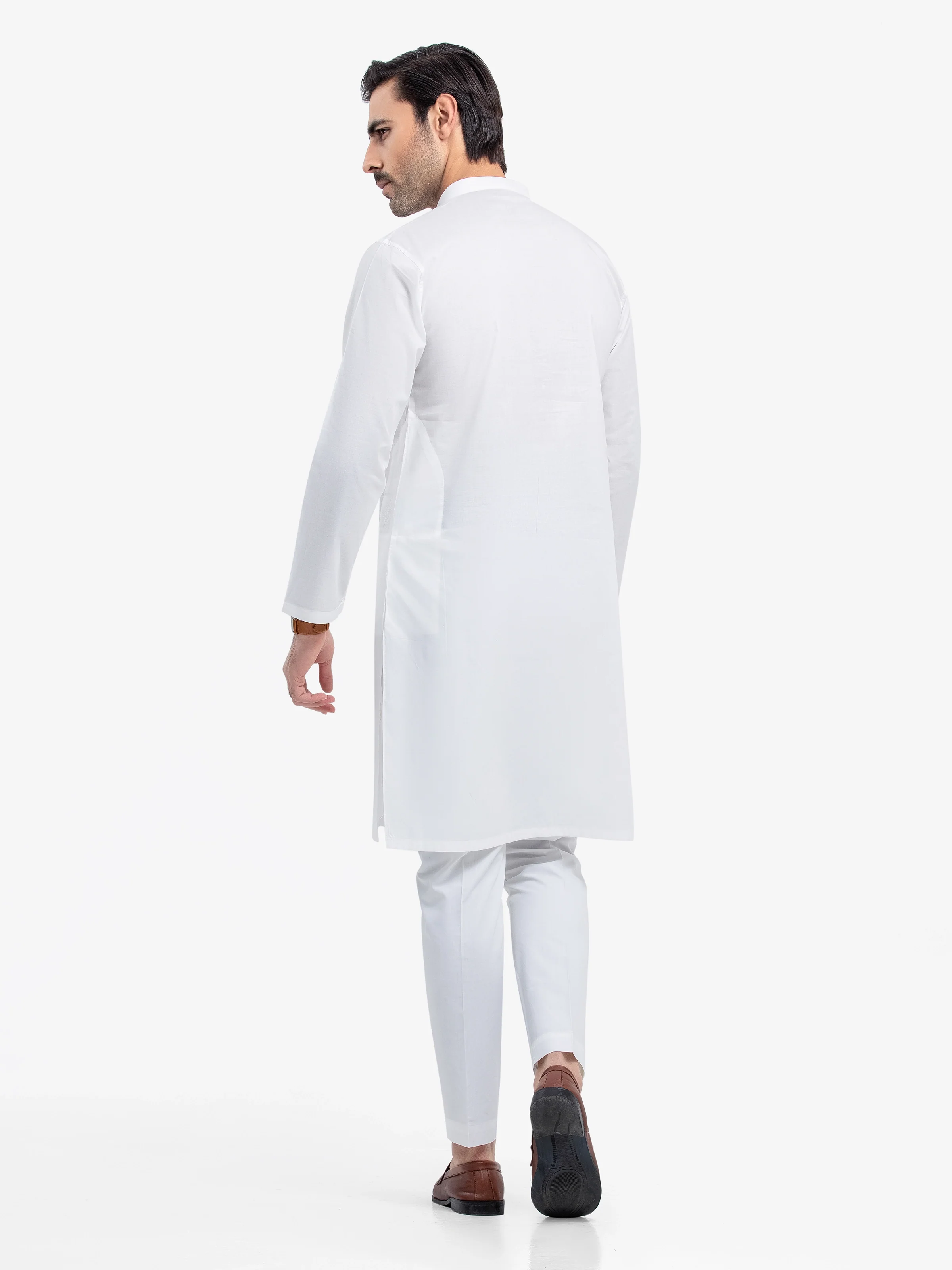 Embroidered Cotton Kurta - EMTK25S-99490 - Image 5