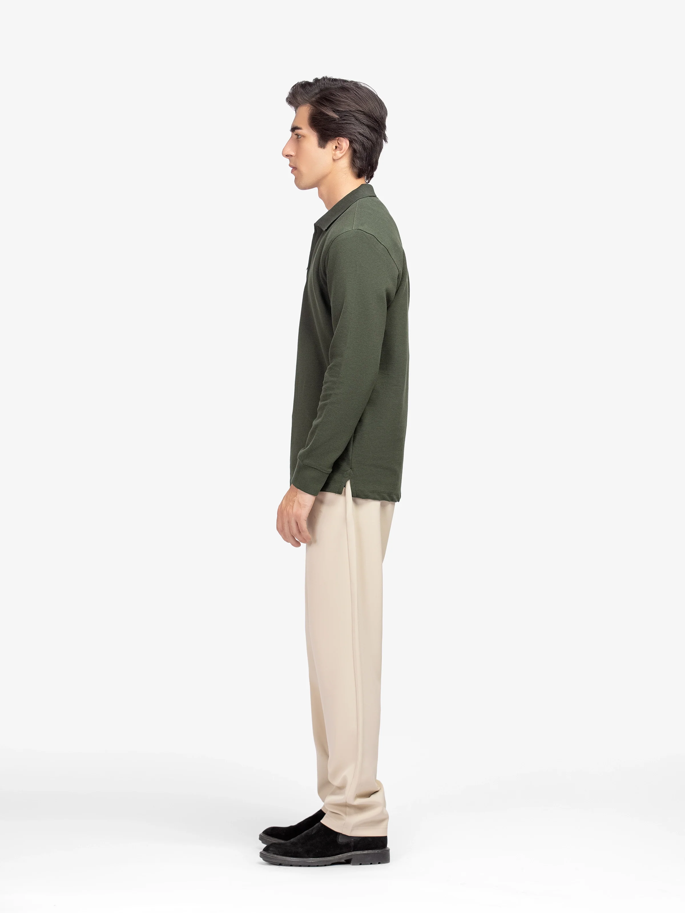 Full Sleeves Zipper Polo - EMTPFS5-005 - Image 4