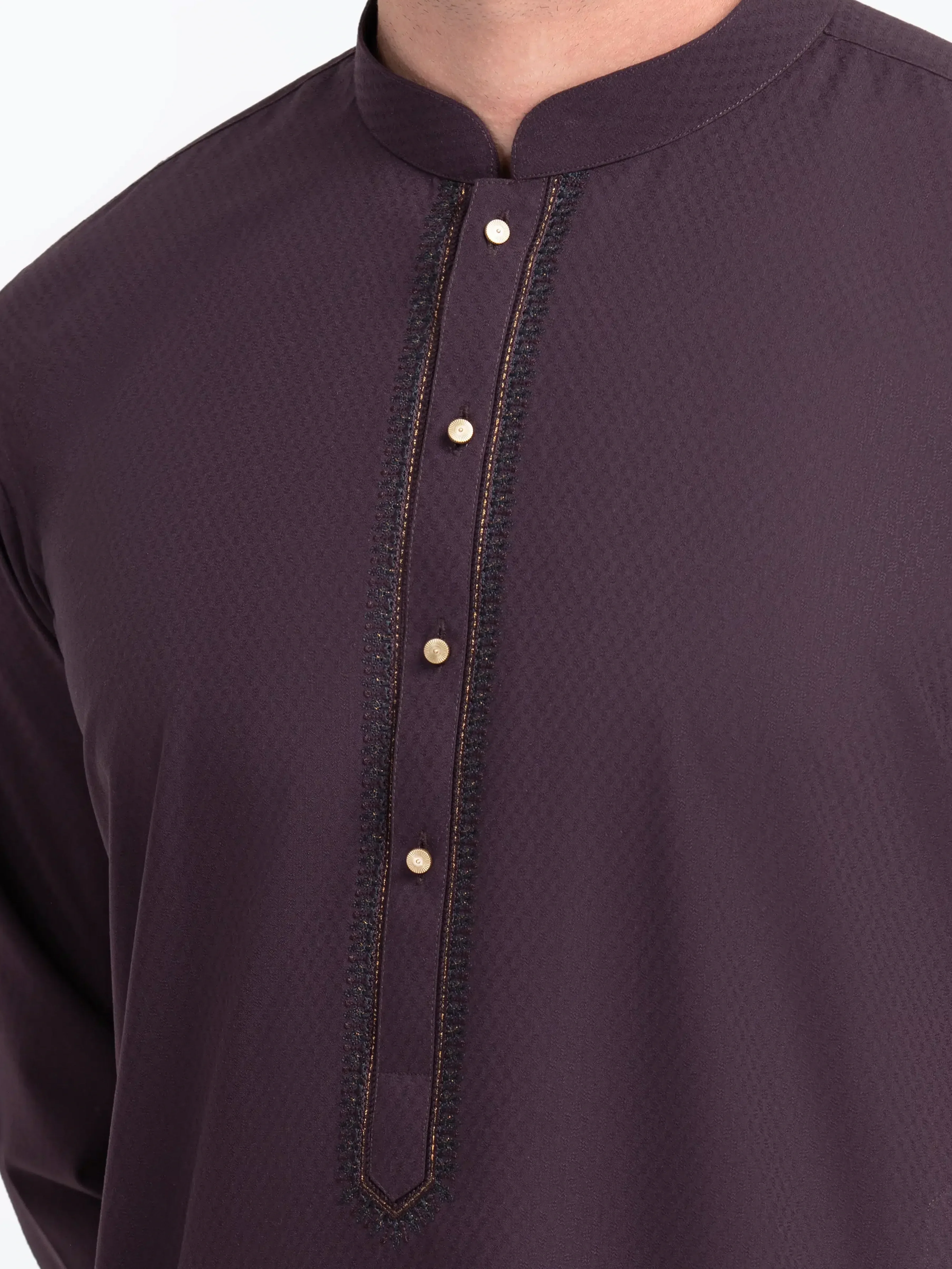 Embroidered Dobby Kurta - EMTK5-99542 - Image 3