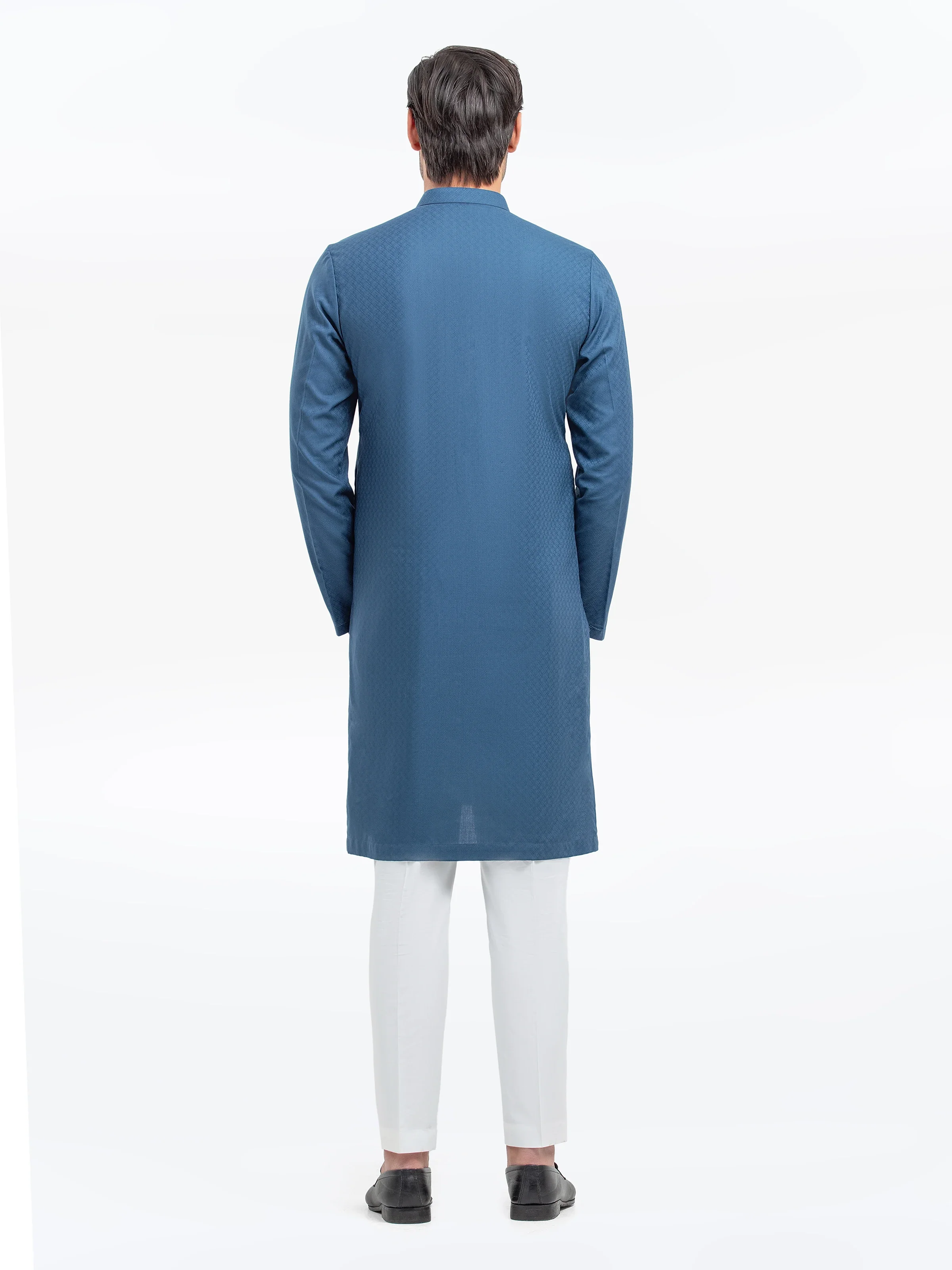 Embroidered Dobby Kurta - EMTK5-99526 - Image 5