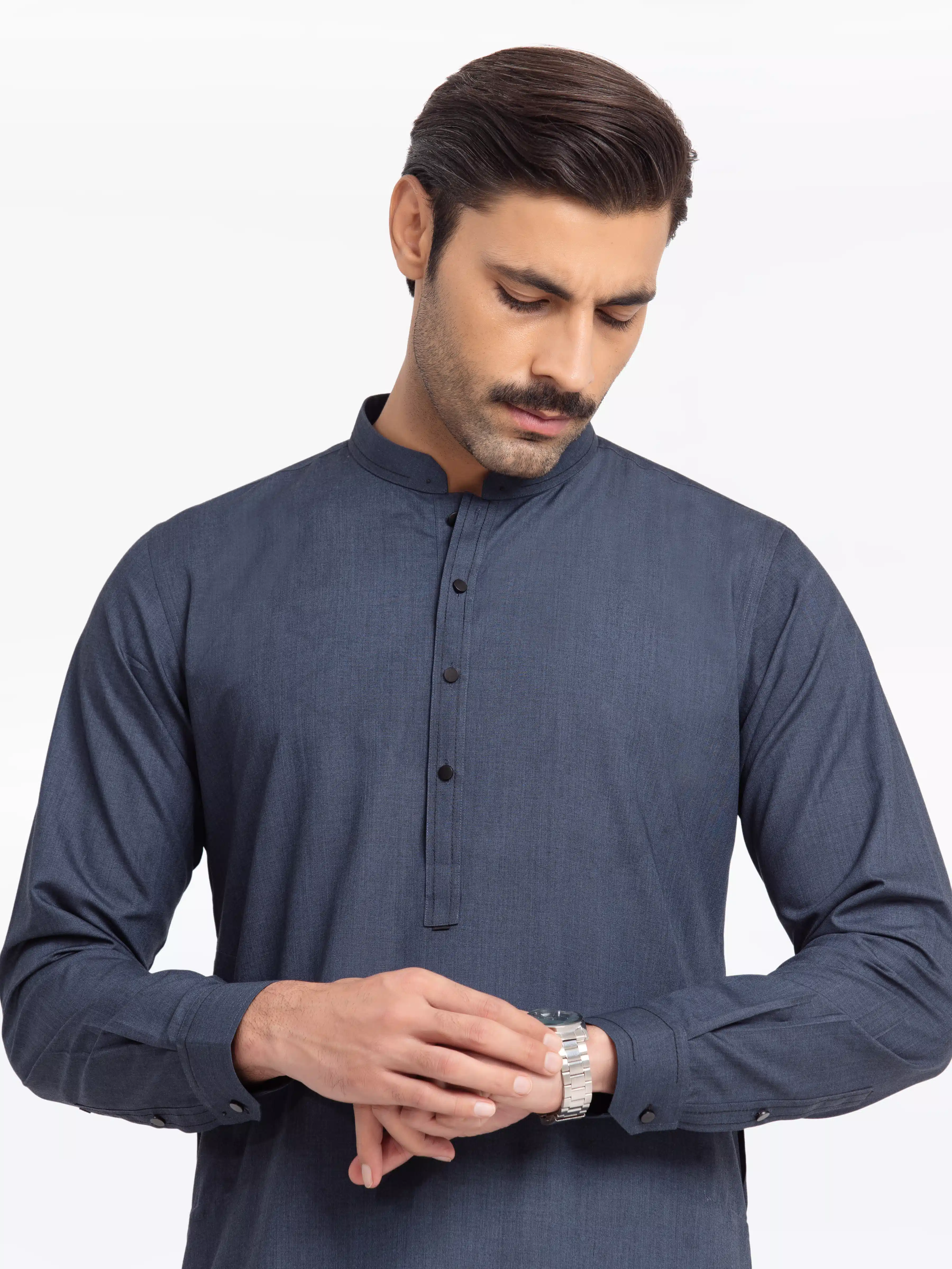Embroidered Blended Kurta Pajama - EMTKPT24-048 - Image 2