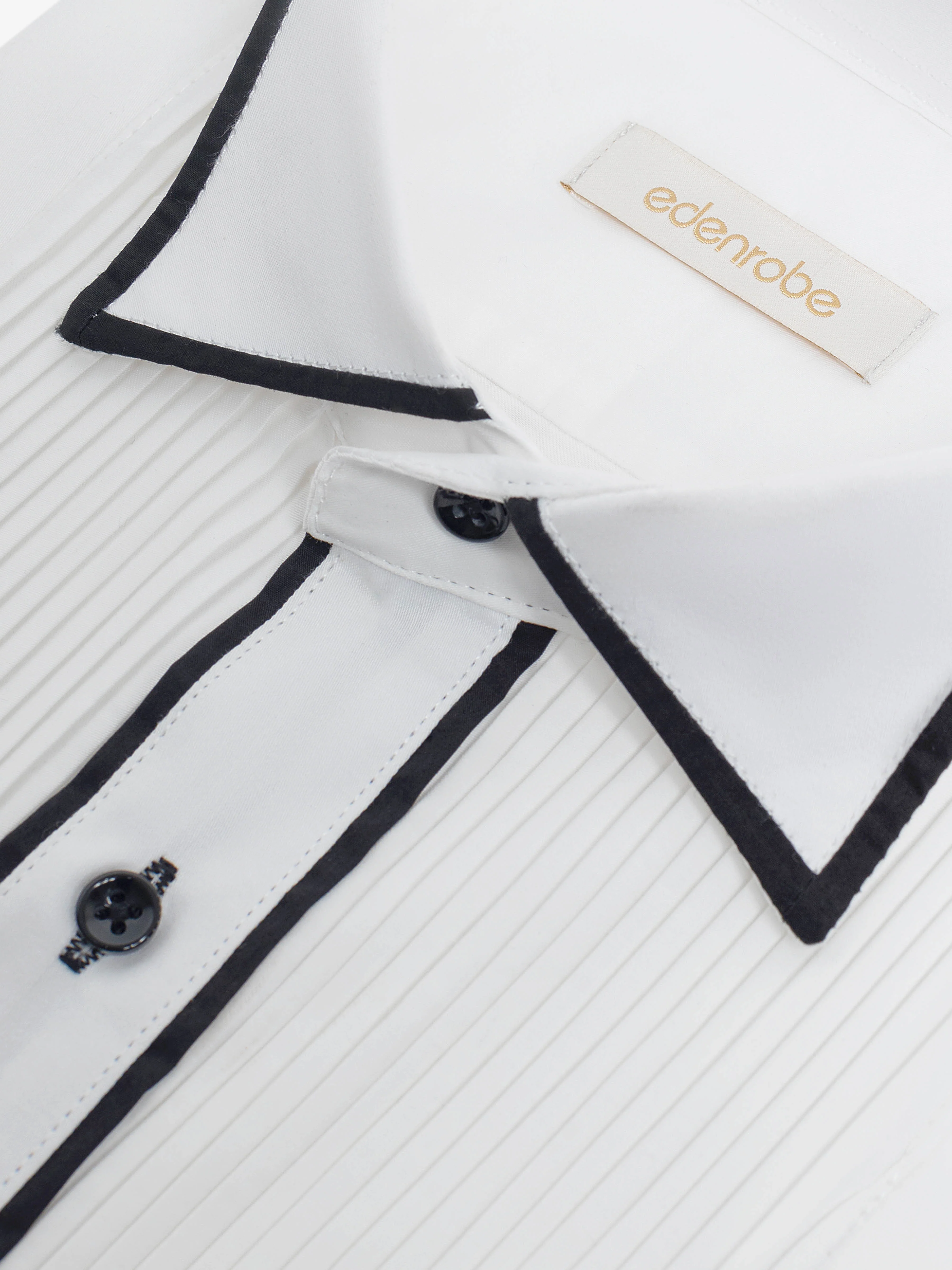 Front Pleated Tuxedo Shirt - ECMTST6-1001 - Image 3