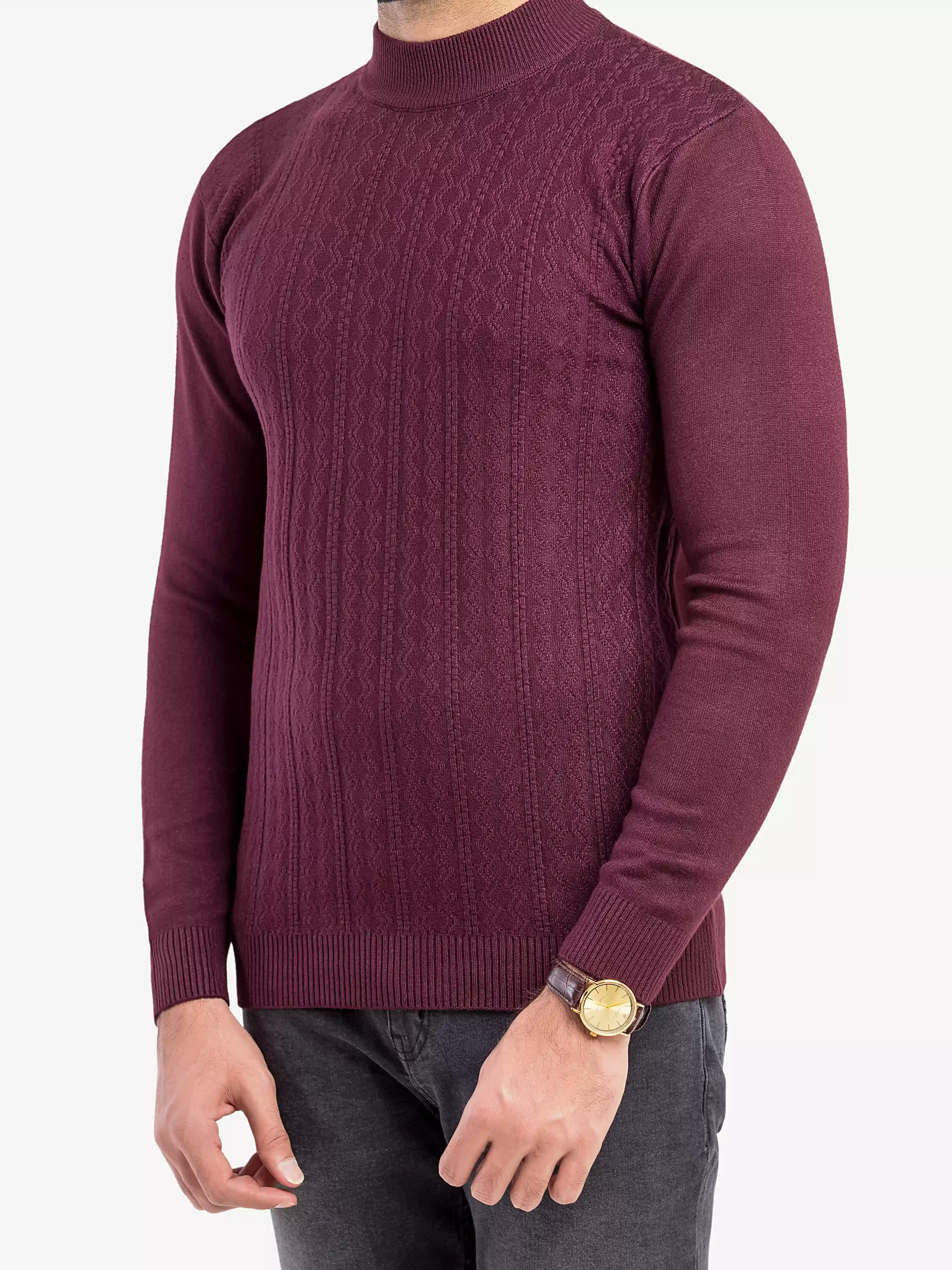 Mock Neck Sweater - EMTSWT5-007 - Image 2